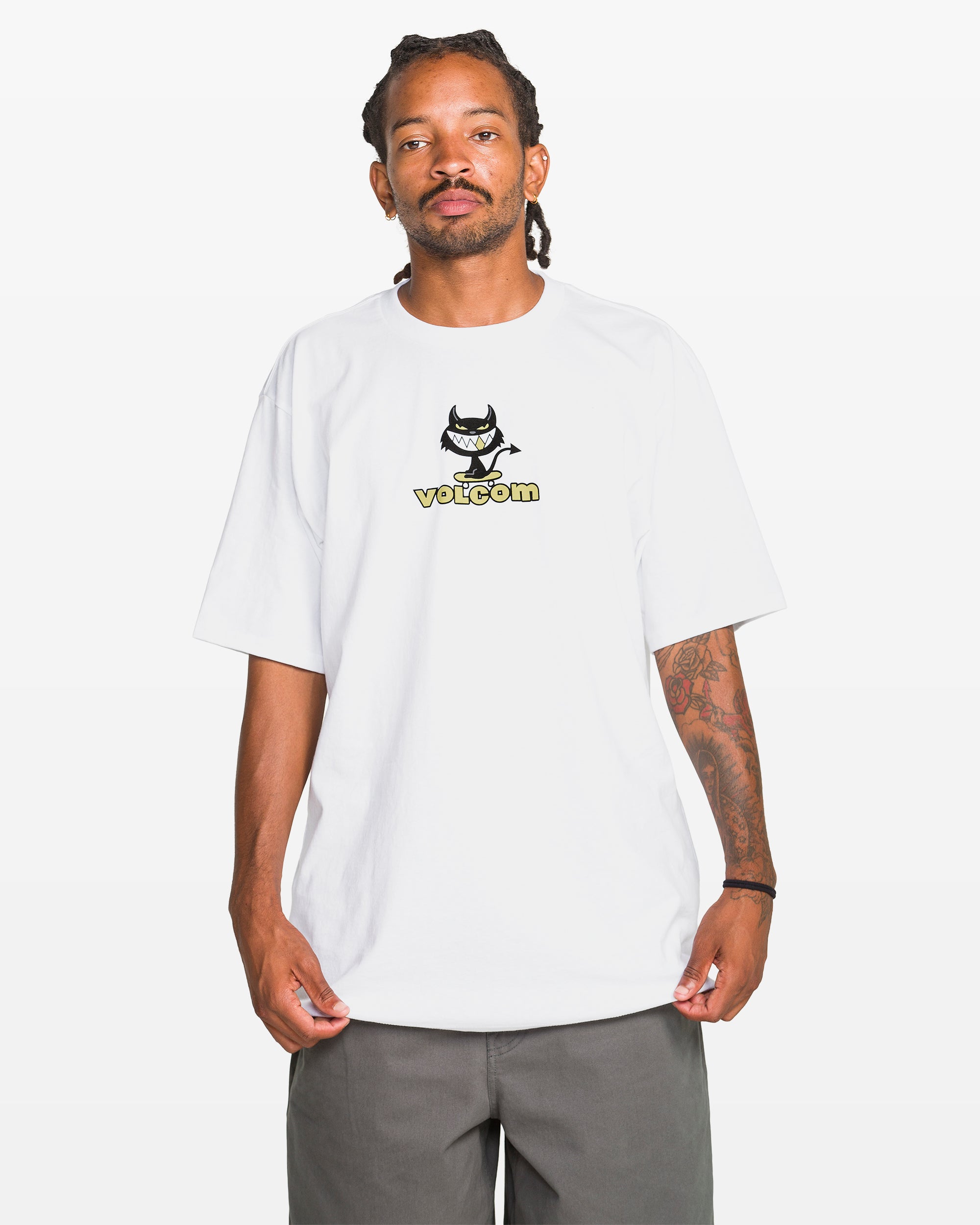 DIS is TEKI! Tシャツ ホワイト Devilish T-Shirt - White - Men - Volcom EU – Volcom Europe