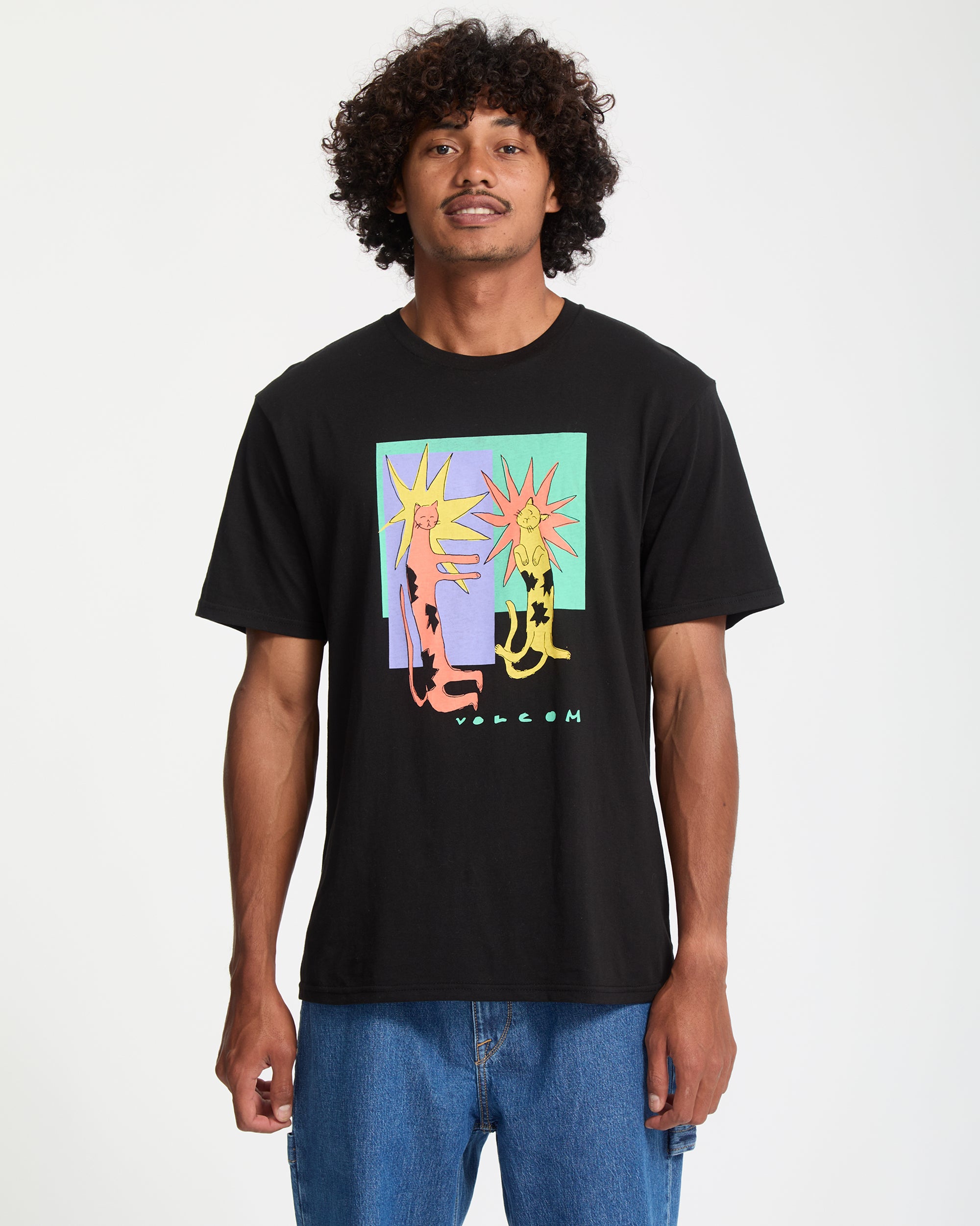 Longo Cats T-Shirt - Black - Men - Volcom EU – Volcom Europe