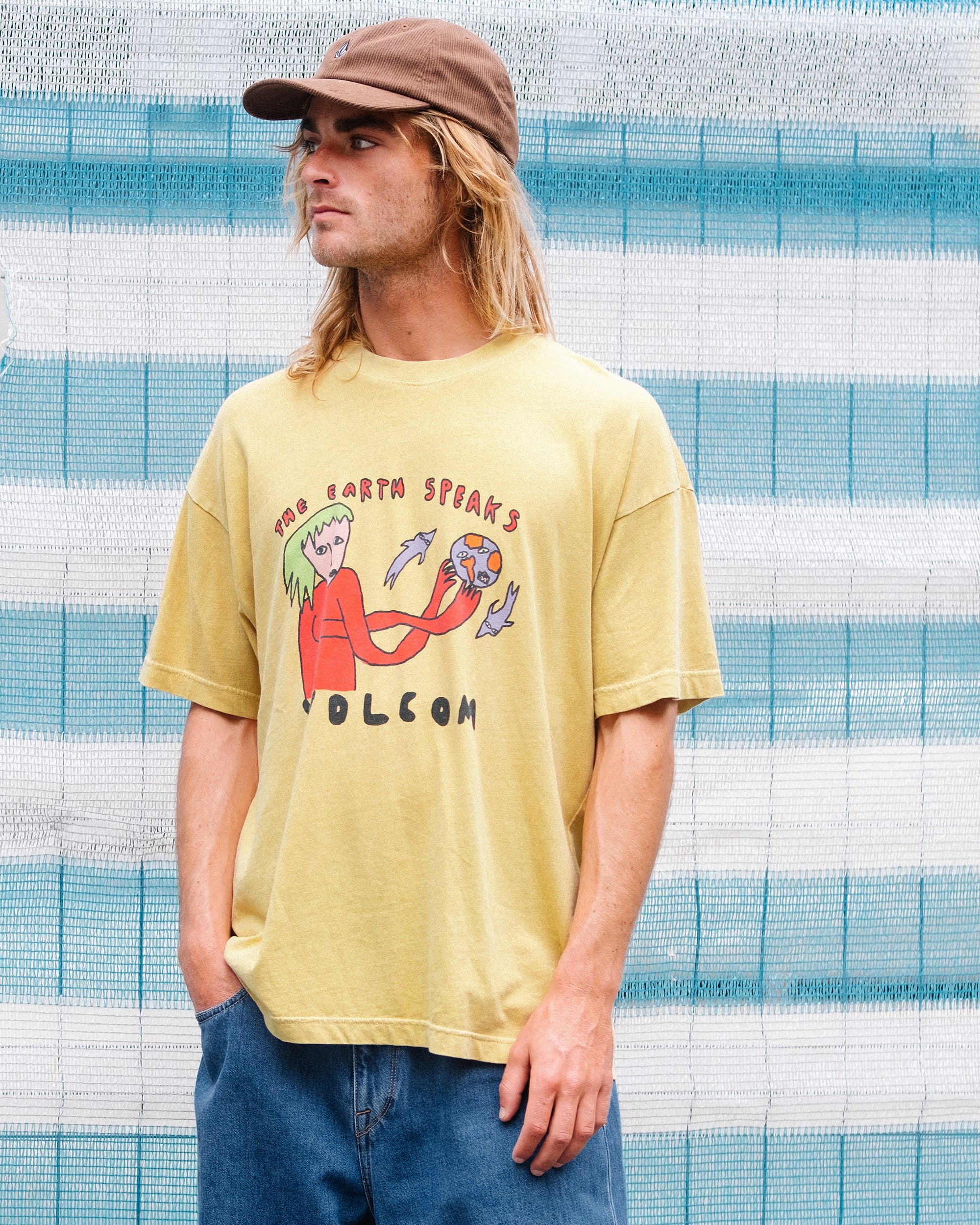 Earth Speaks T-Shirt - Mustard - Men - Volcom EU – Volcom Europe