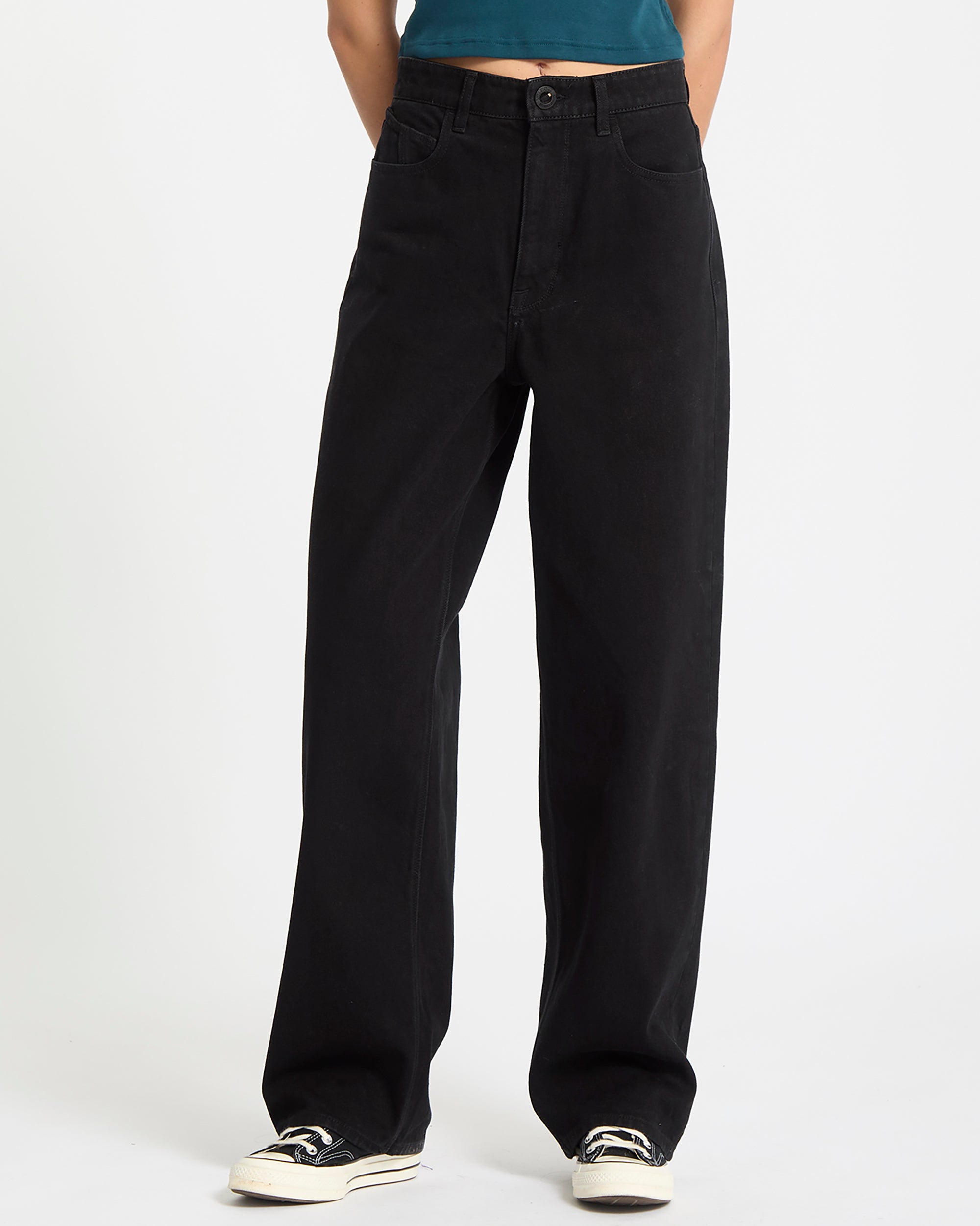 ボトムス SOOR PLOOM Retro Jean, Black Denim 2y Weellow II Jeans - Black - Women - Volcom EU – Volcom Europe