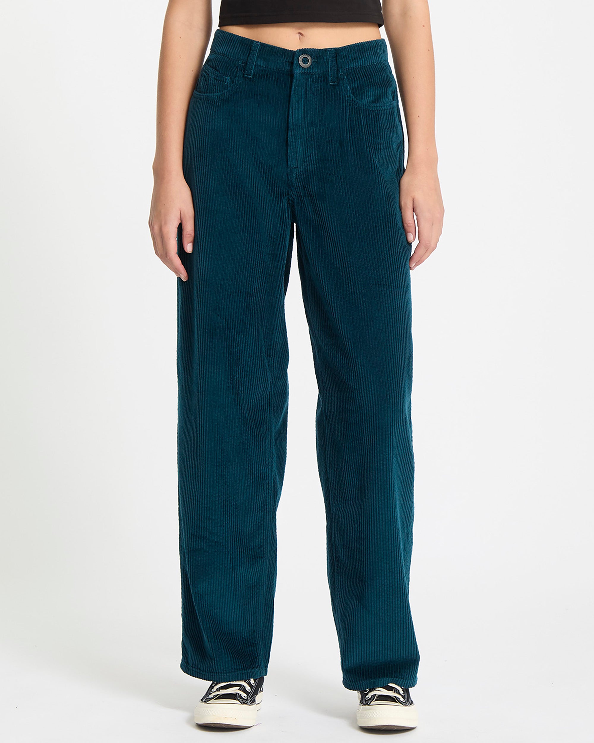 Weellow II Corduroy Trousers - Emerald Green - Women - Volcom EU