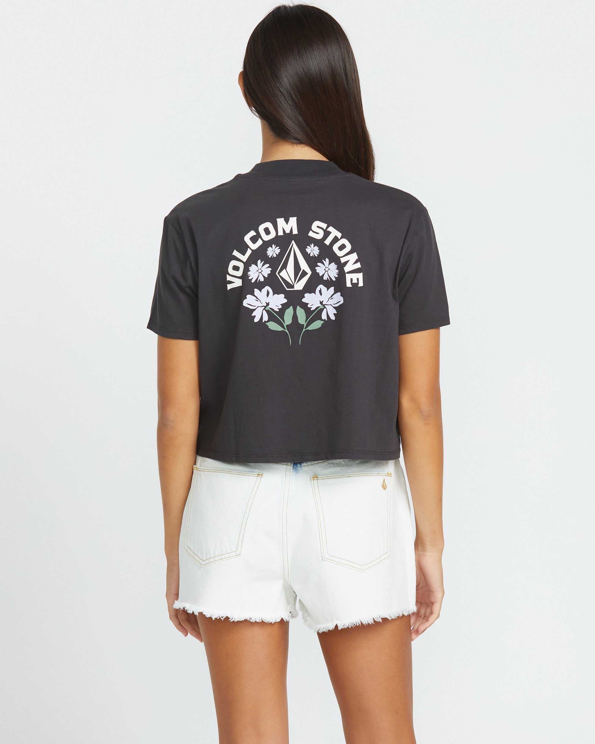 OMMO GATHER POCKET BARE TOP ブラック Pocket Dial T-shirt - VINTAGE BLACK - Women - Volcom EU – Volcom
