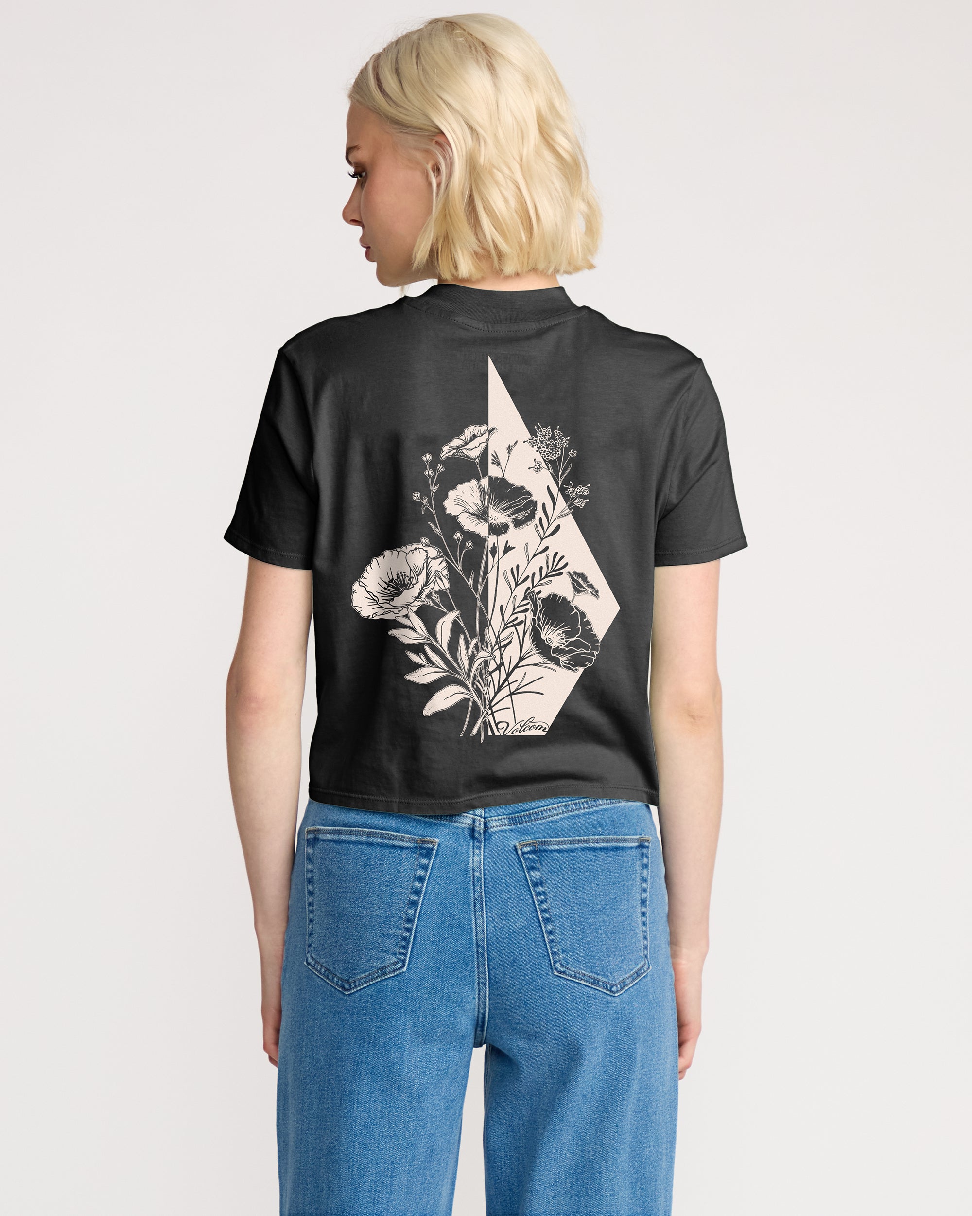 Volcom Pocket Dial Tee, Maglietta Donna In Cotone Biologico, Girocollo Con Tasca, Traspirante, Taglio Moderno, Vari Colori