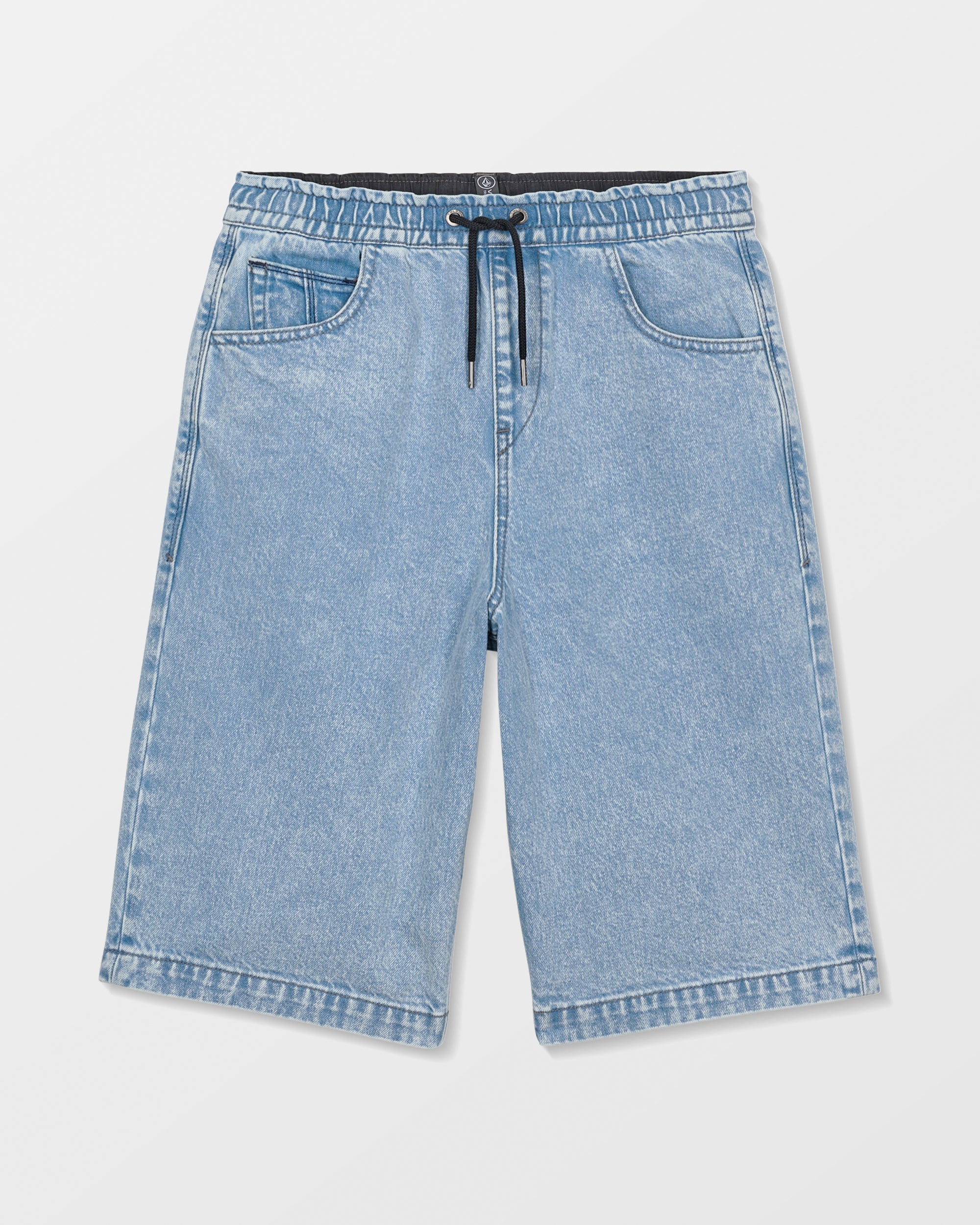 Freazy Loose Denim Elasticated Waist Short - Pale Aqua - Kids