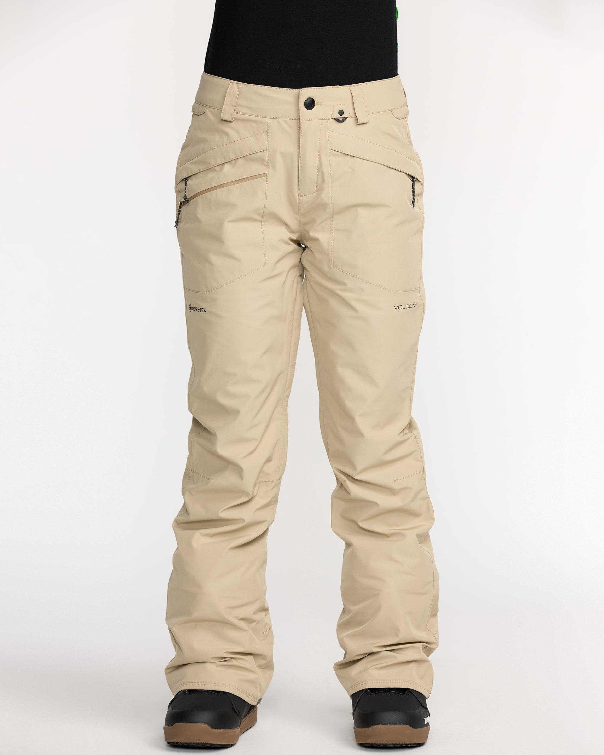 VOLCOM GORE-TEX スノーボードパンツ ベージュ　レディース Kanyon Insulated Gore-Tex Trousers - Oatmeal - Women - Volcom EU