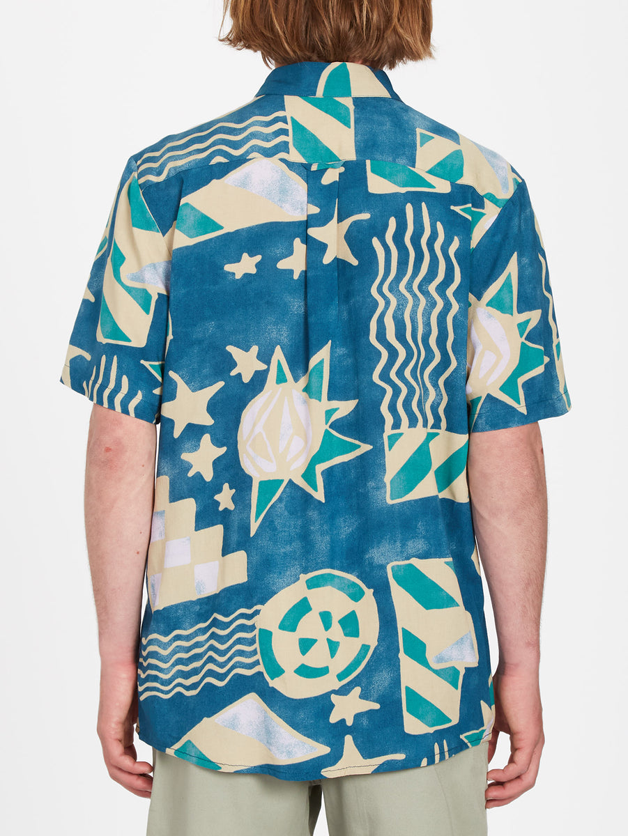 multicolor monogram hawaiian shirt