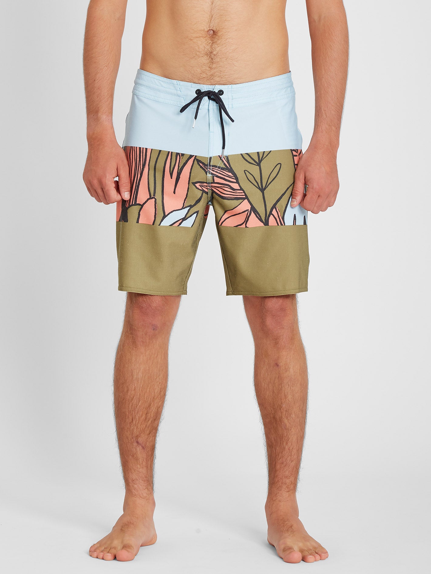 Tropic Blotter Panel 18" Boardshort - Old Mill (A0812105_OLM) [f]