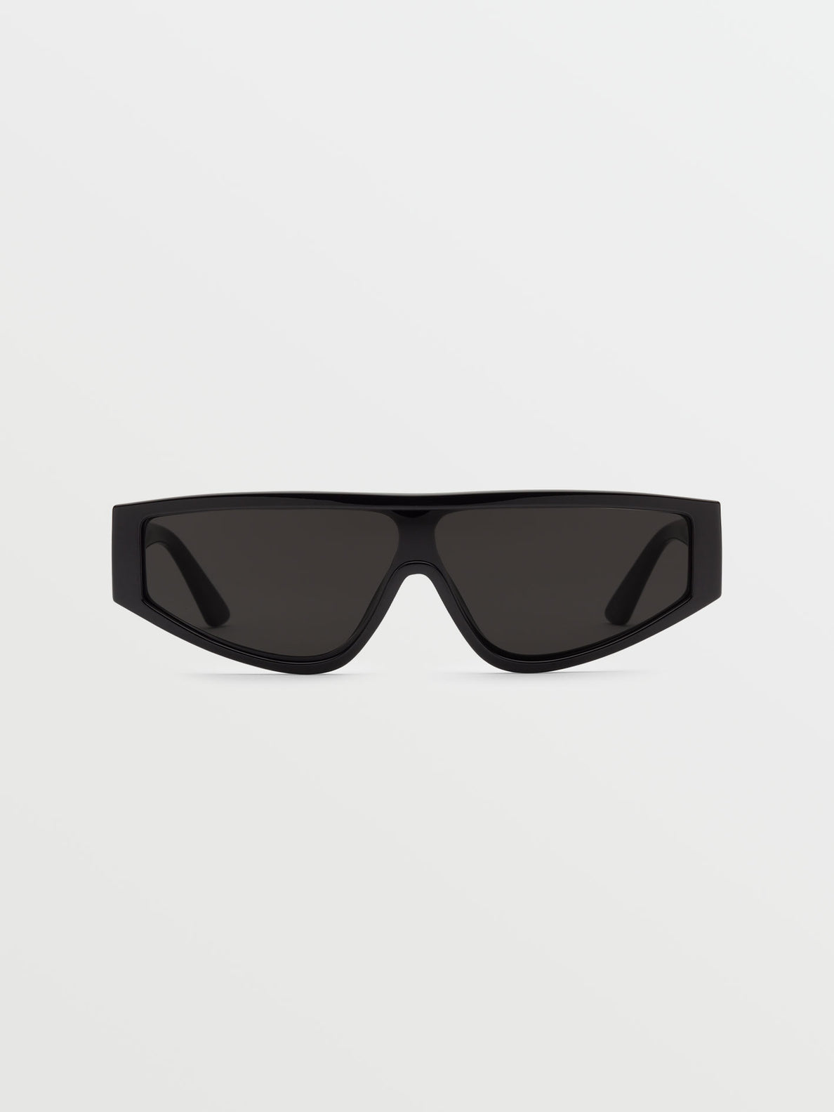Vinyl Glaze Gloss Black Sunglasses (Gray Lens) - BLACK