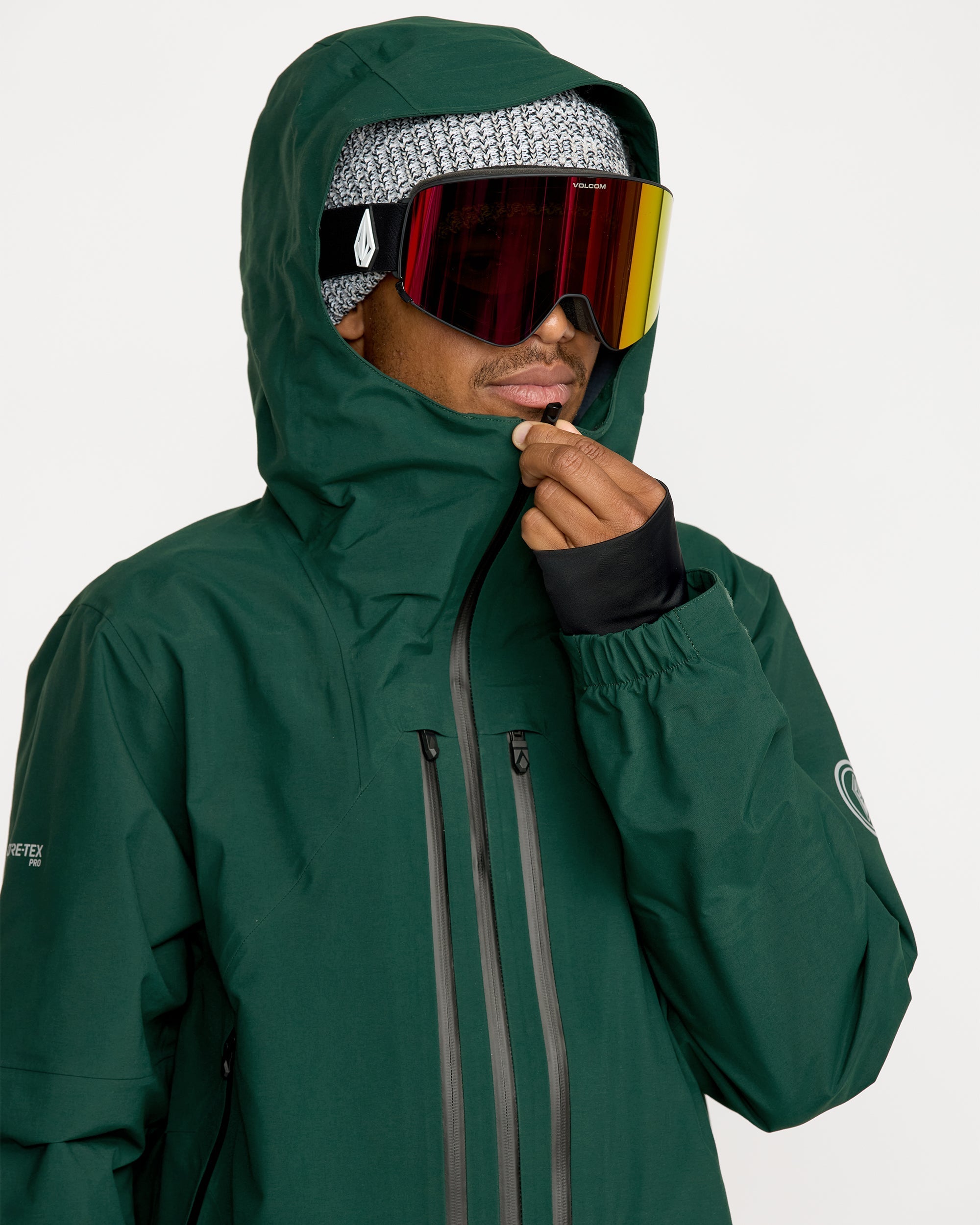 Anyox Guide Gore-tex Pro Shell Jacket - Black Green - Men - Volcom