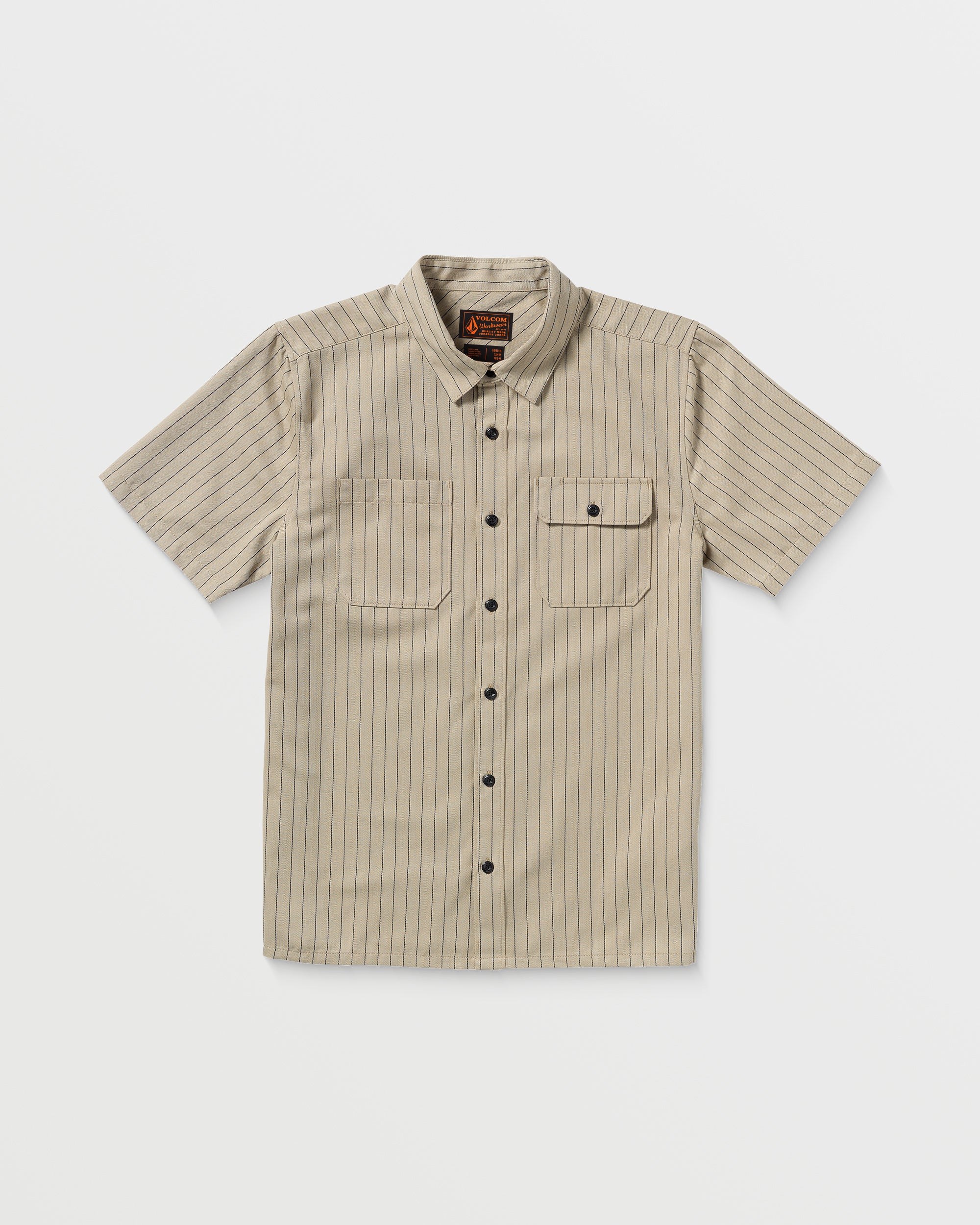 上品なファッション - KHAKI LIGHT - Shirt Stone Trade Men Europe Volcom - ウェア