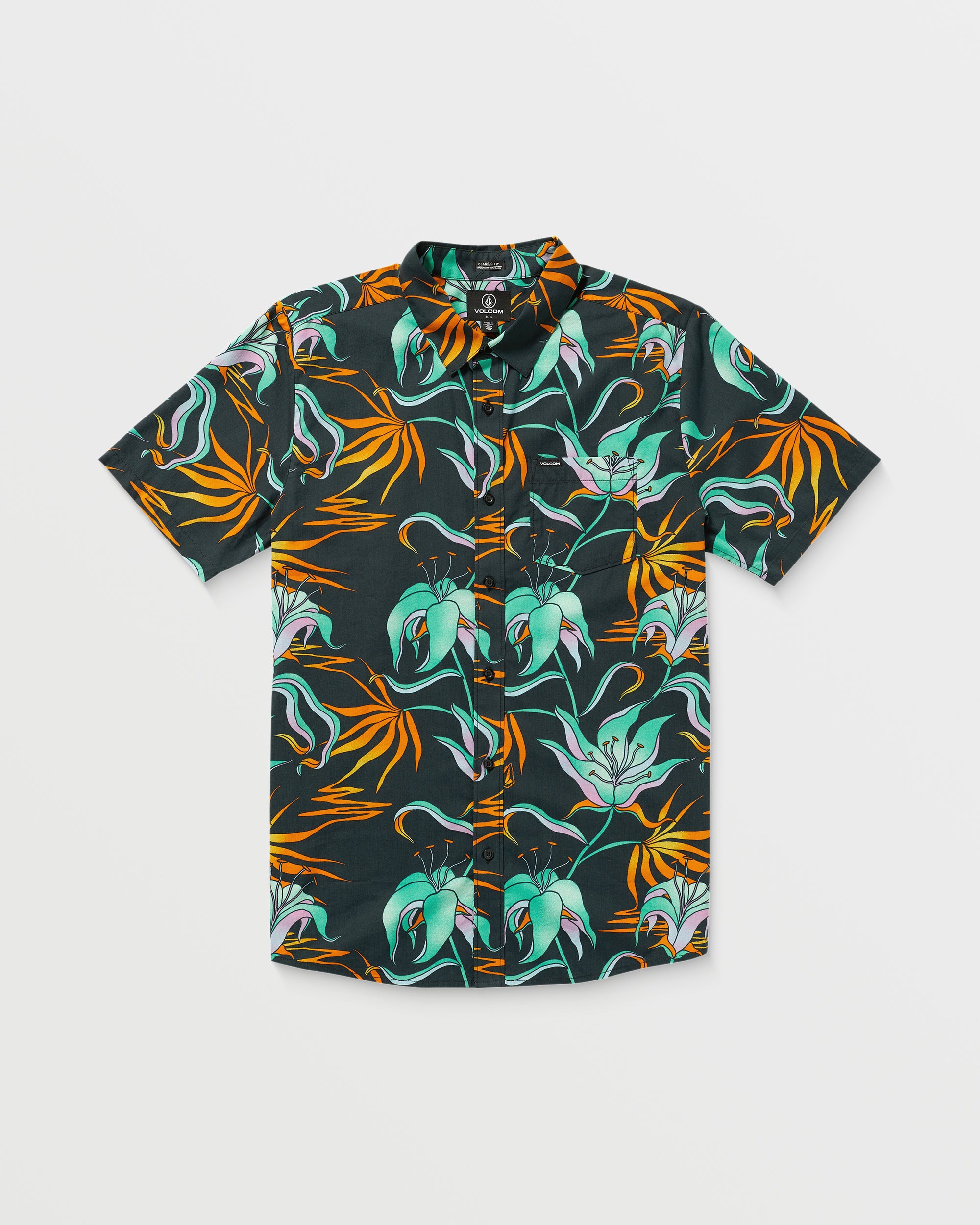 Brainmelter Floral Shirt - Black Green- Men - Volcom EU – Volcom