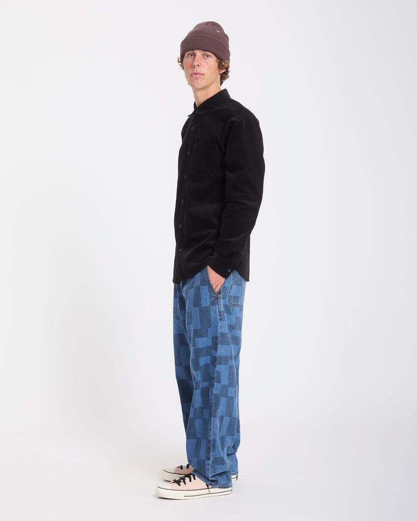 Zander Corduroy Shirt - Black Combo