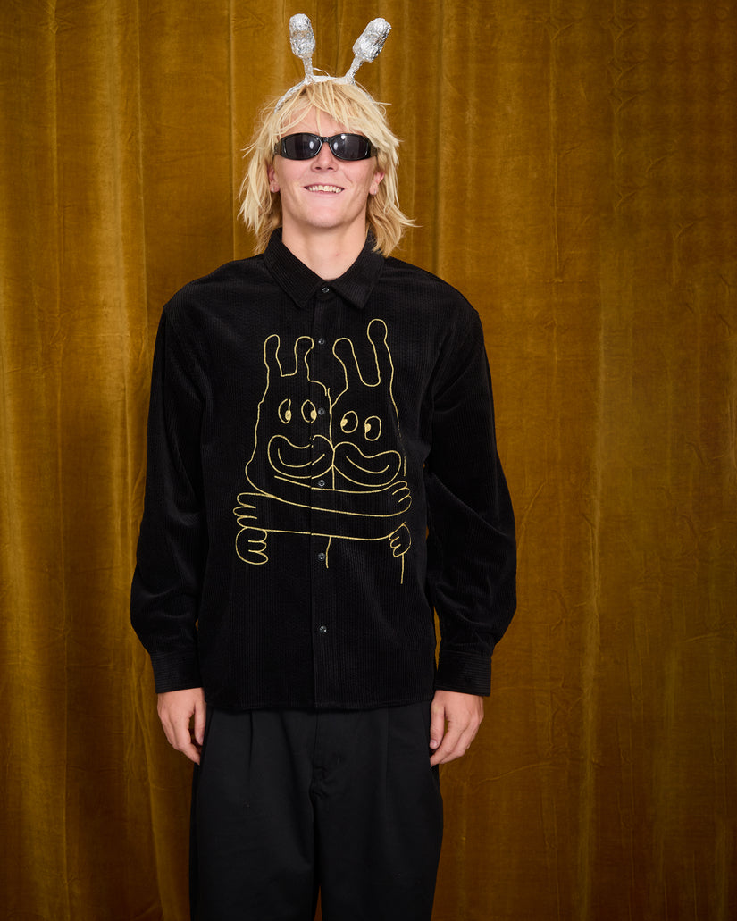 Ozzy Corduroy Shirt - Black