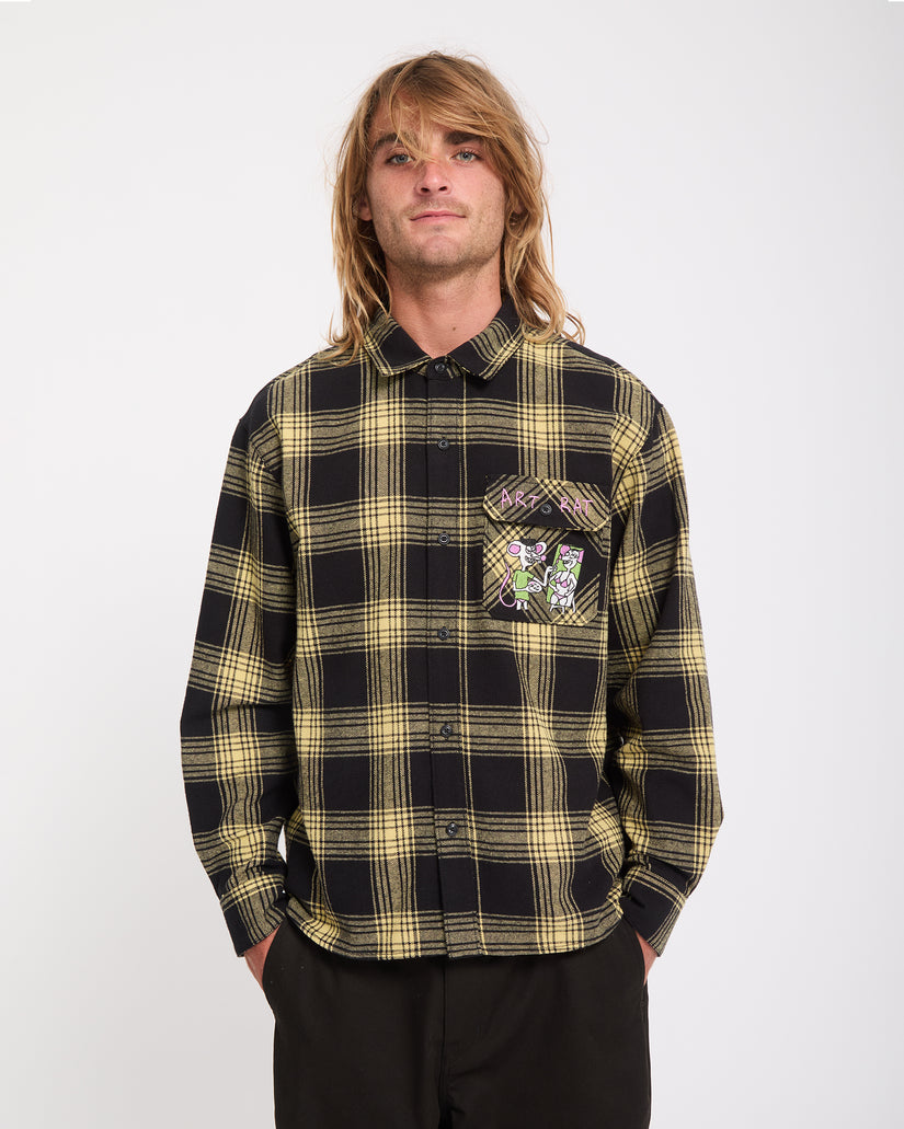 Ozzy Plaid Shirt - Mustard
