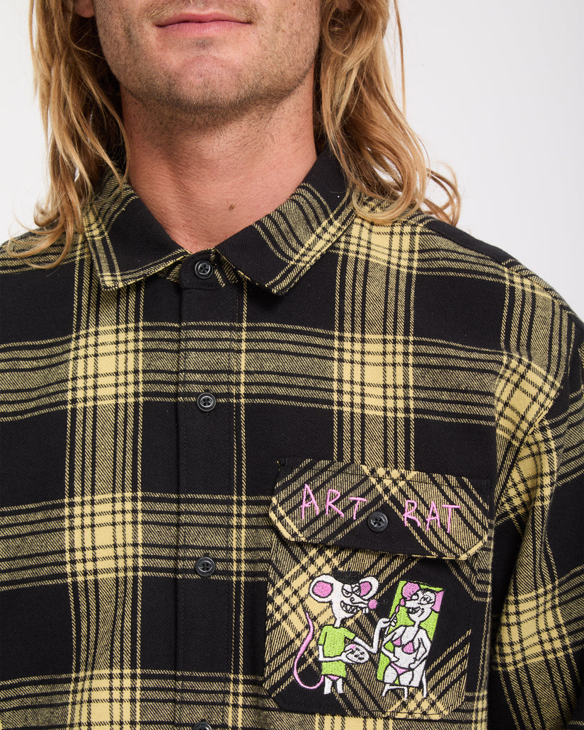 Ozzy Plaid Shirt - Mustard