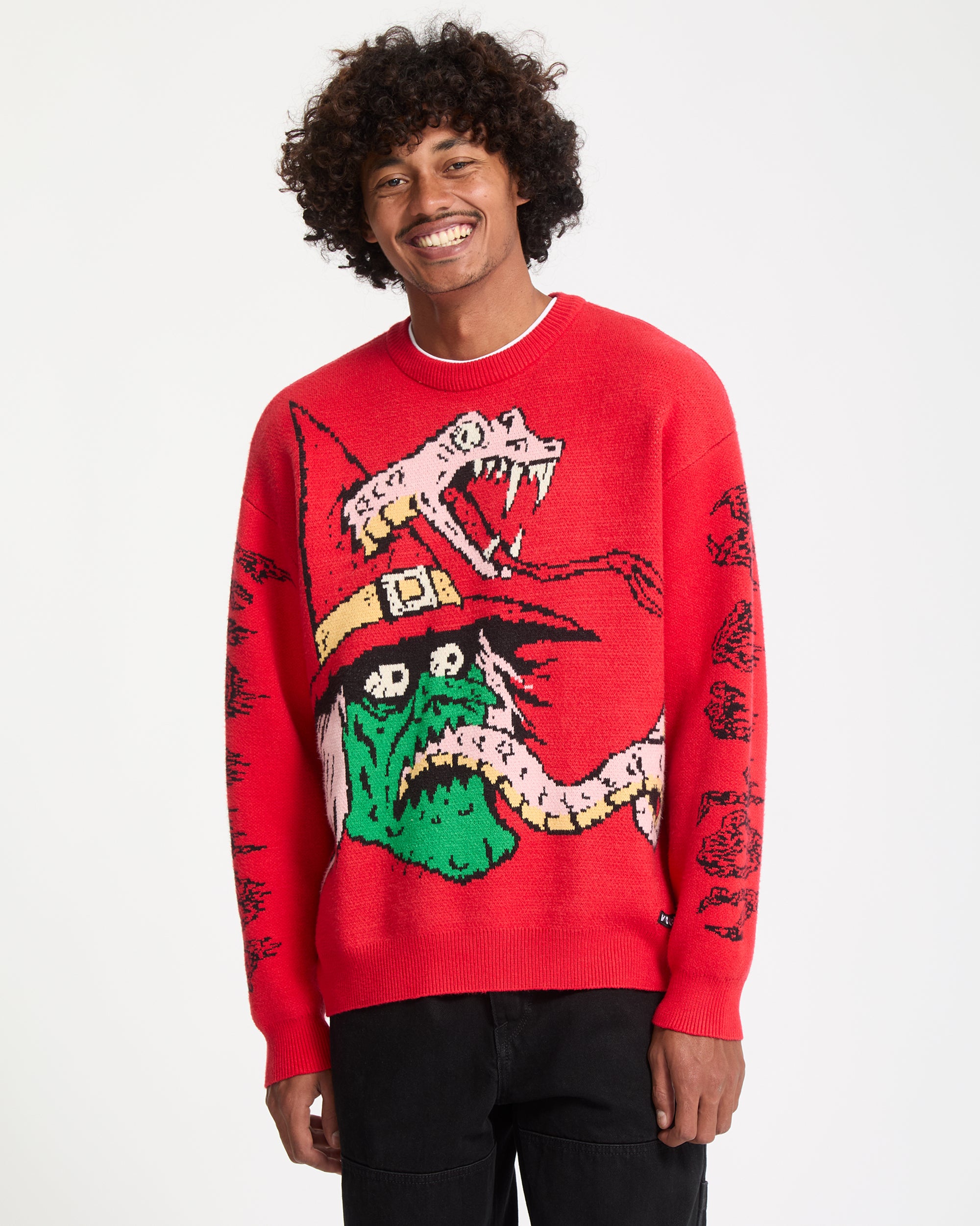 J.J. Villard Sweater - Lifeguard Red - Volcom EU – Volcom Europe