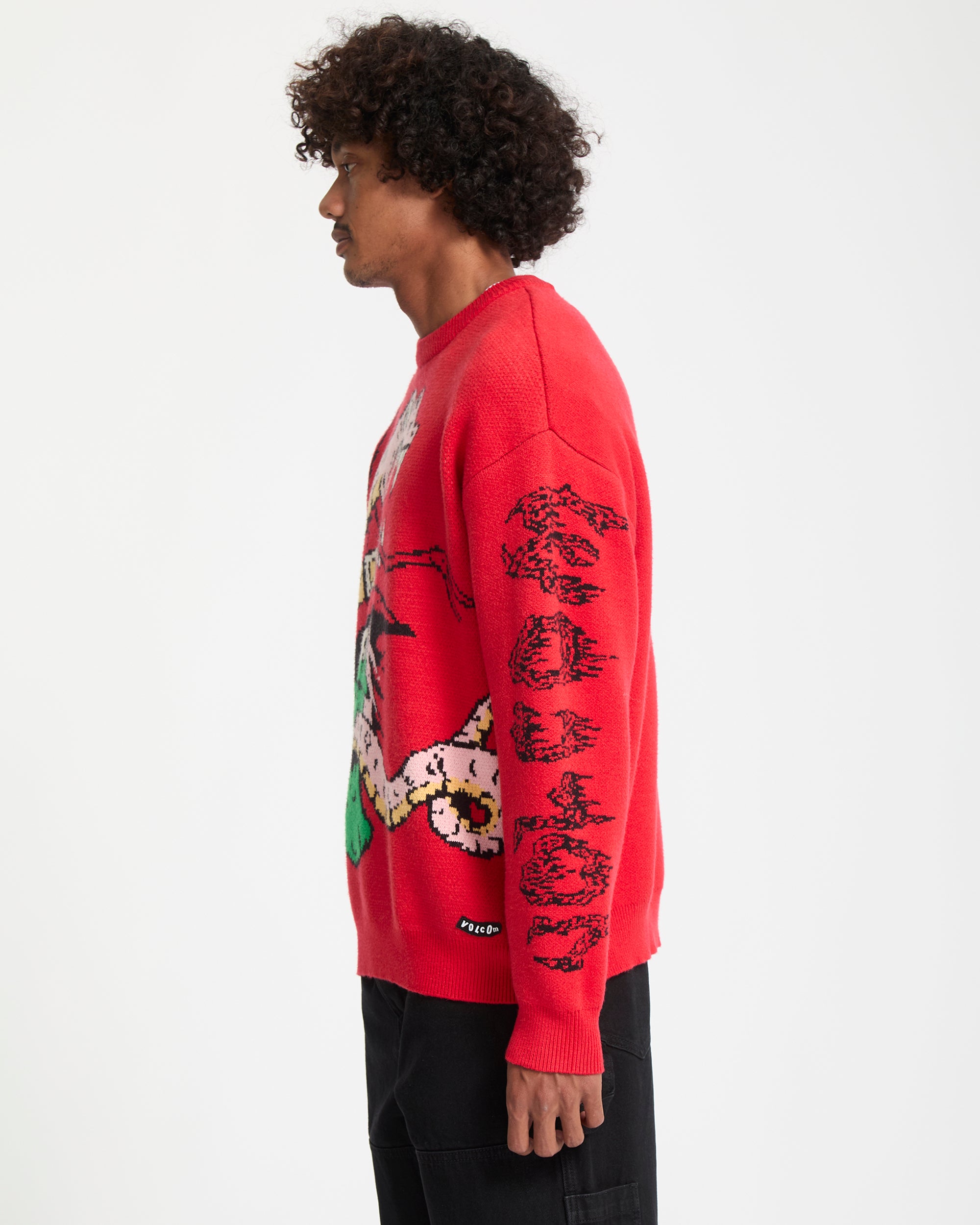 J.J. Villard Sweater - Lifeguard Red - Volcom EU – Volcom Europe