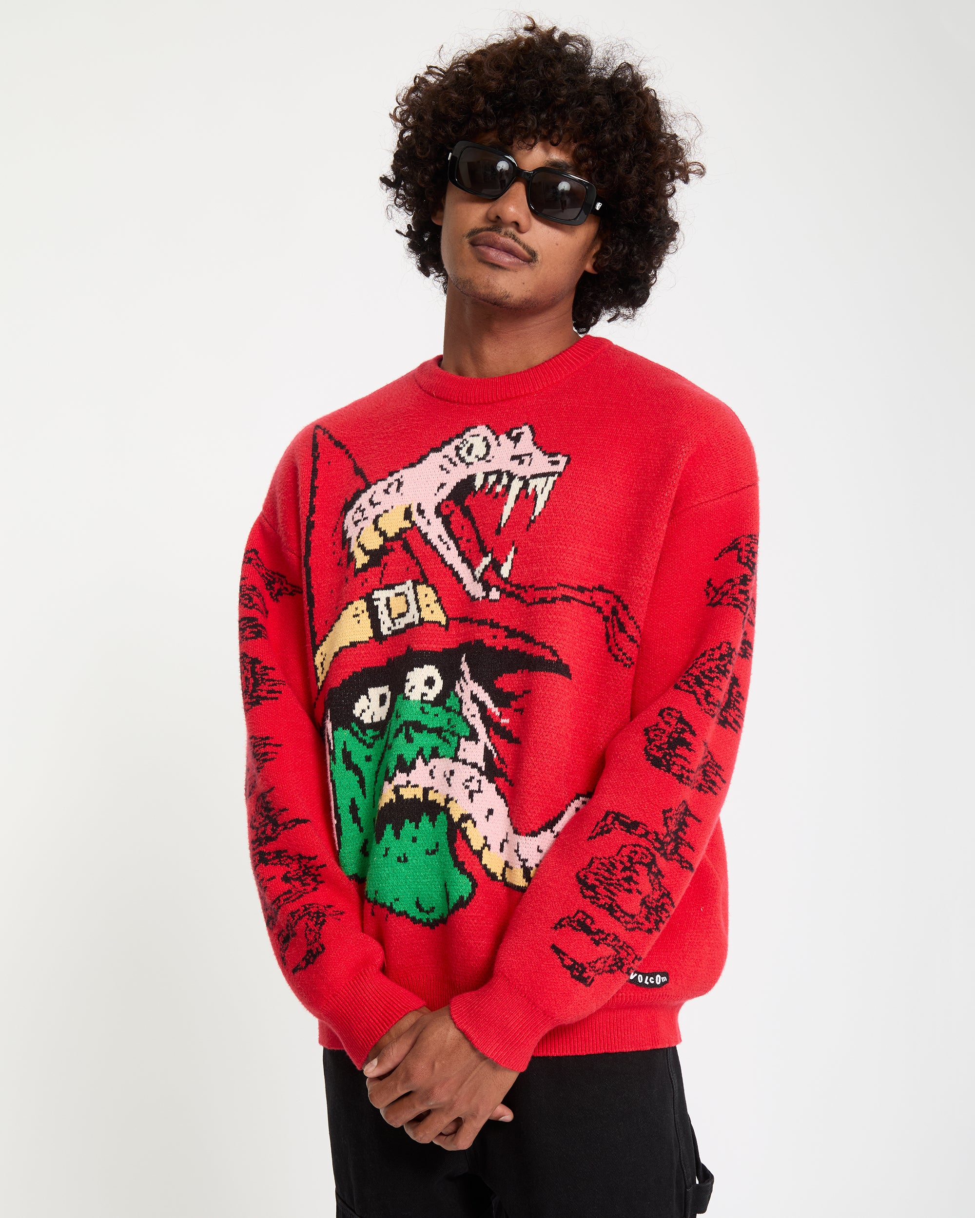 J.J. Villard Sweater - Lifeguard Red - Volcom EU – Volcom Europe