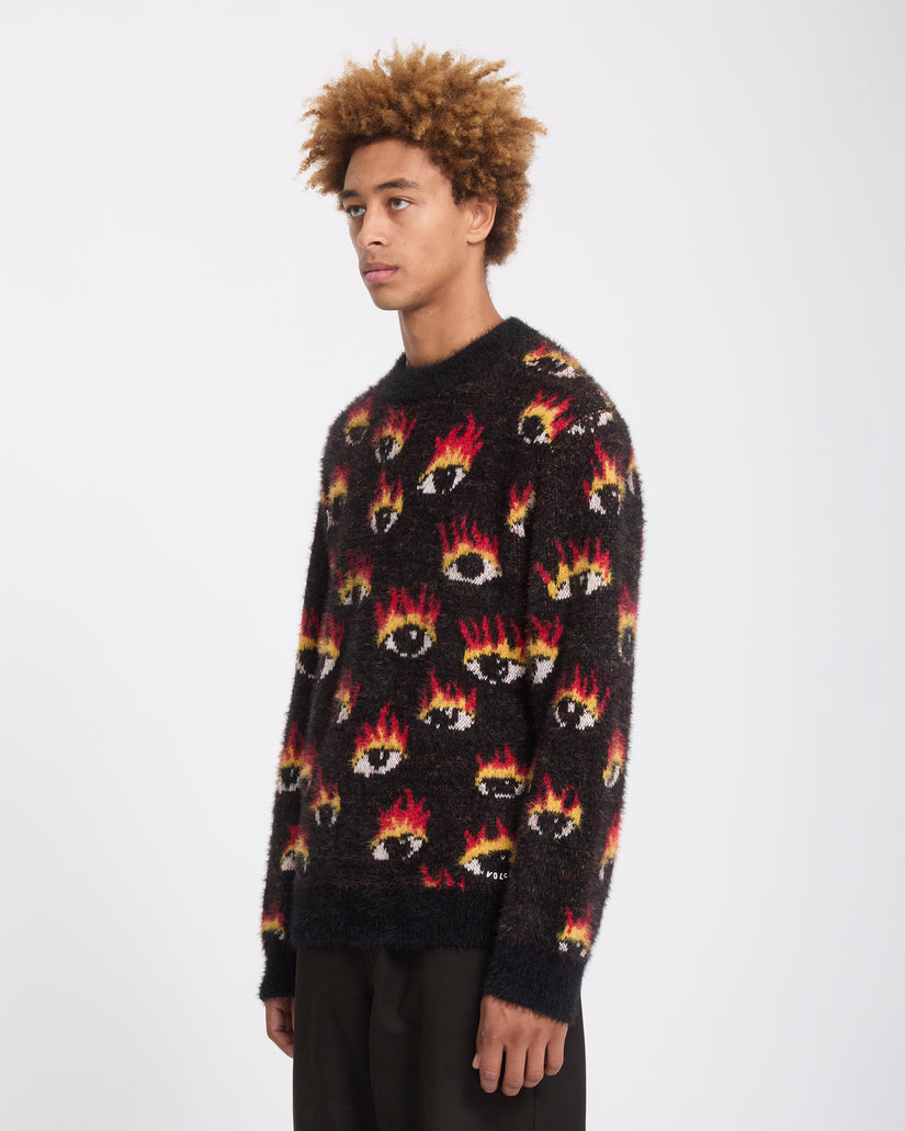 Ozzy Eyes Sweater - Black