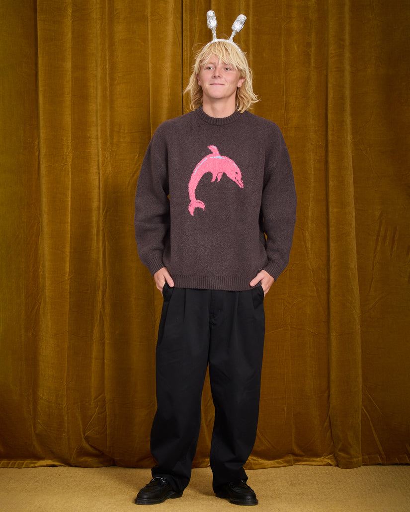 Ozzy Dolphin Sweater - Raisin