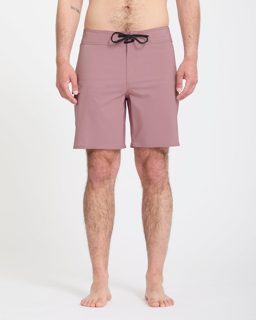 Lido Solid Mod 18" Boardshort - Stone Rose