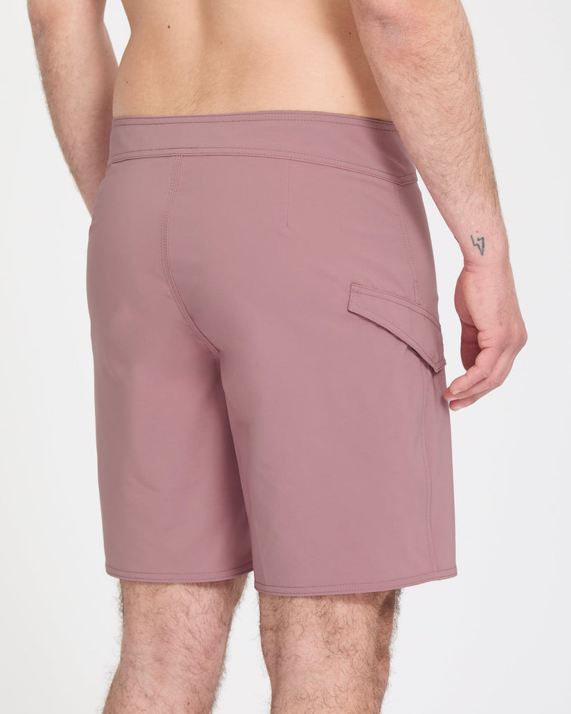 Lido Solid Mod 18" Boardshort - Stone Rose
