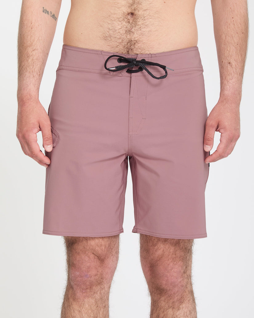 Lido Solid Mod 18" Boardshort - Stone Rose