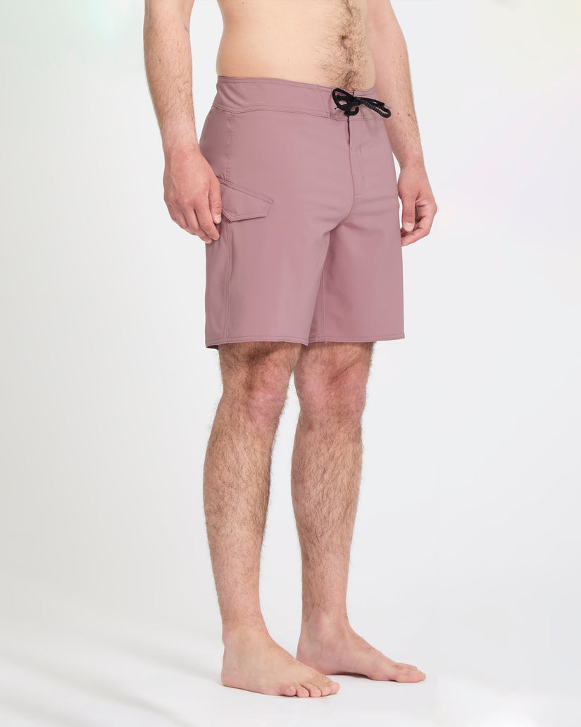 Lido Solid Mod 18" Boardshort - Stone Rose