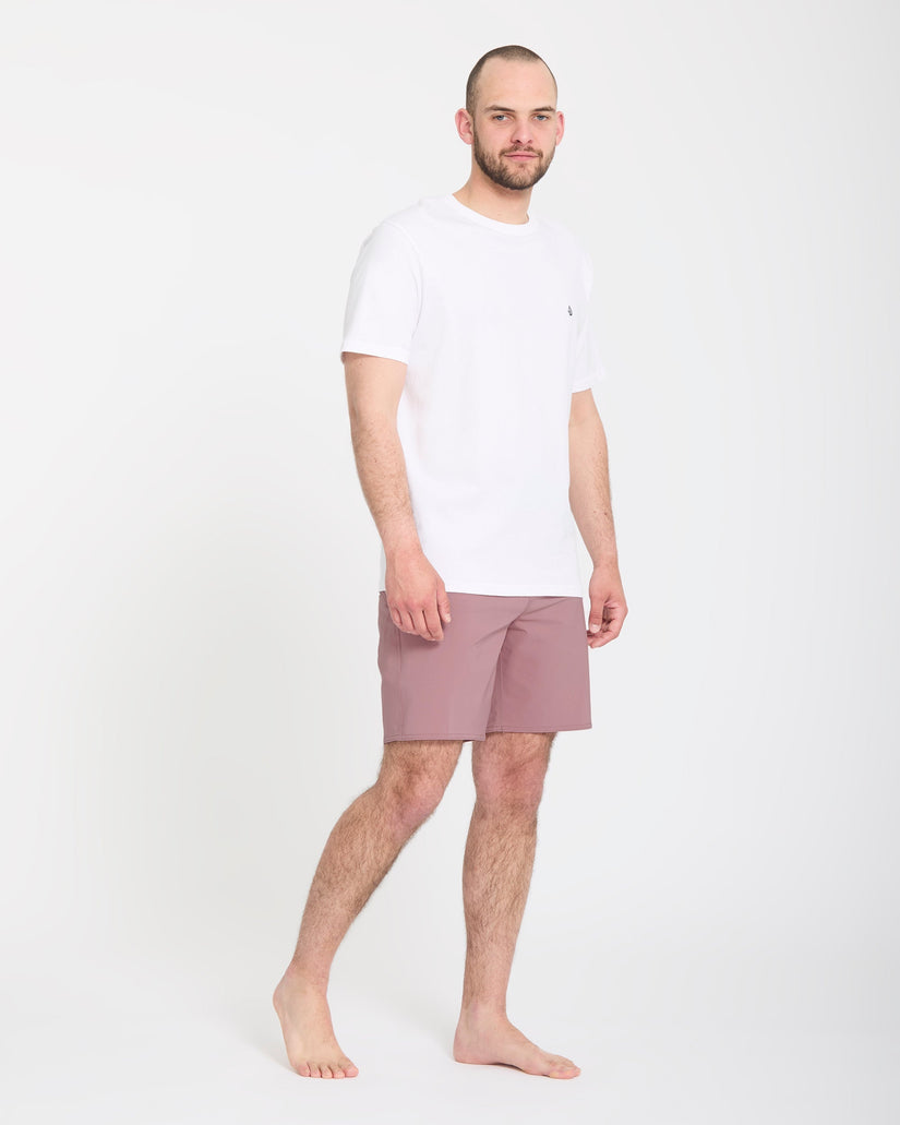 Lido Solid Mod 18" Boardshort - Stone Rose