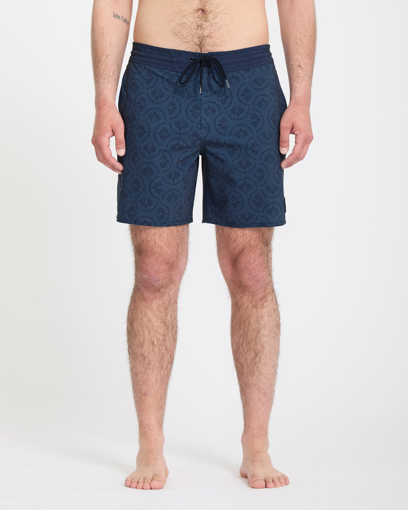 Psych Cotton Stoney 17" Boardshort - Midnight Blue