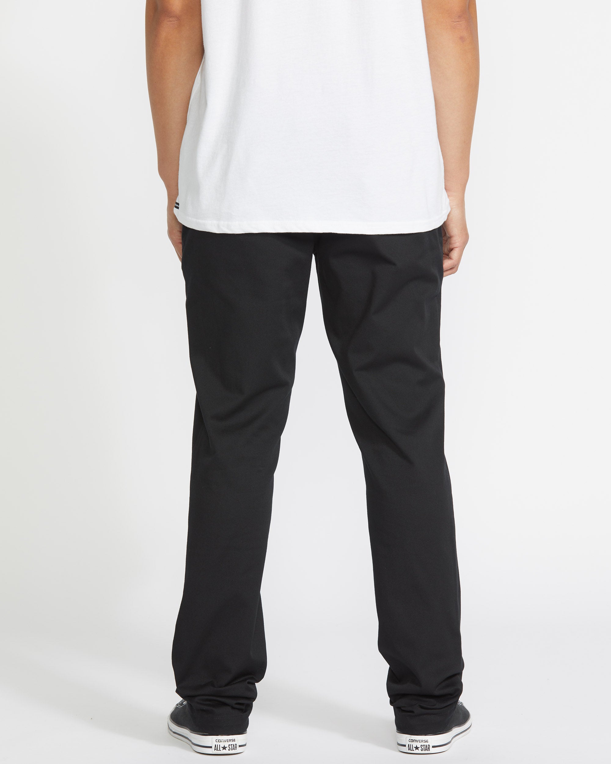 【VOLCOM✨】　モノトーン　白黒　M Frickin Slim Stretch Chino Trousers - BLACK - Men - Volcom