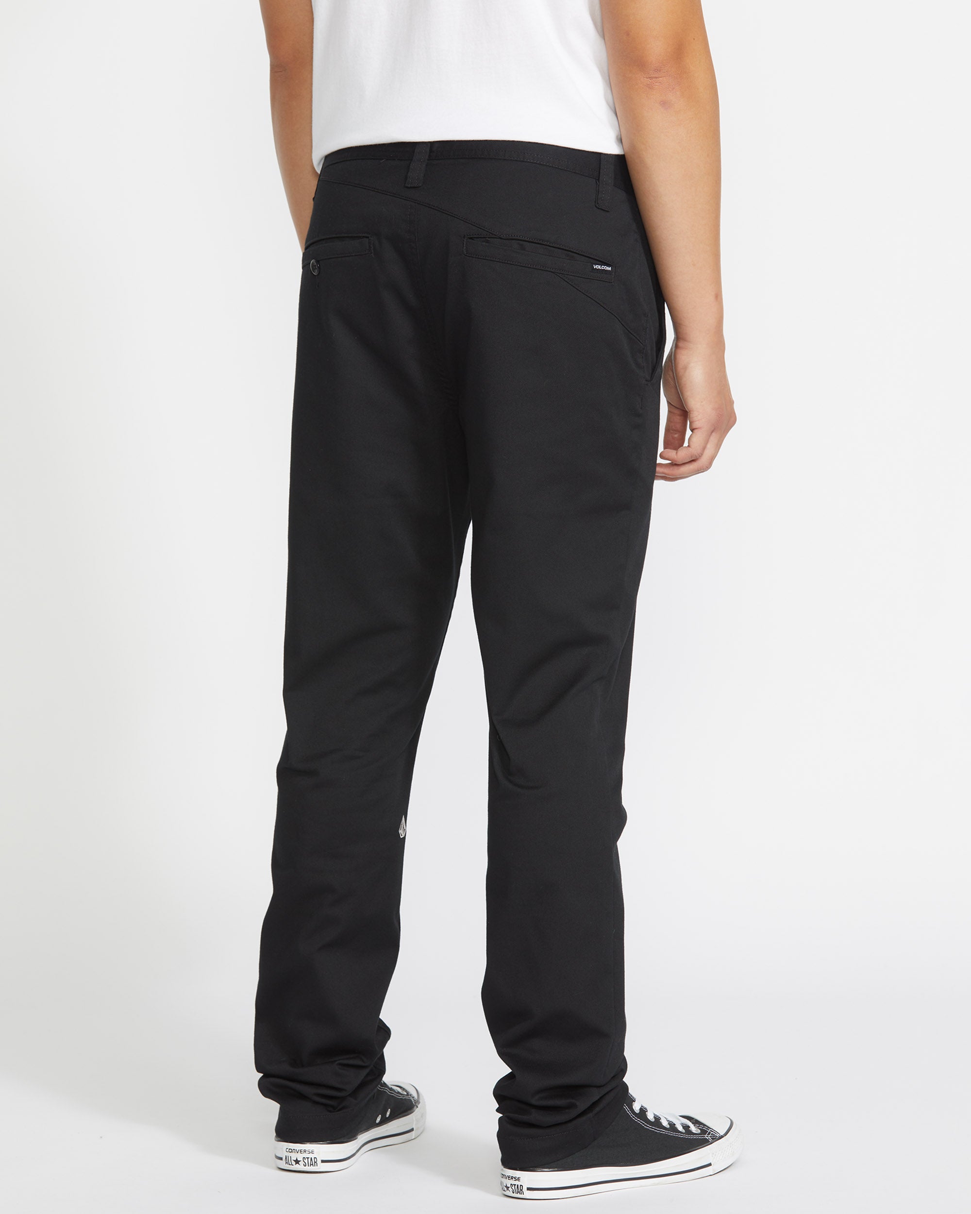 Frickin Slim Stretch Chino Trousers - BLACK - Men - Volcom