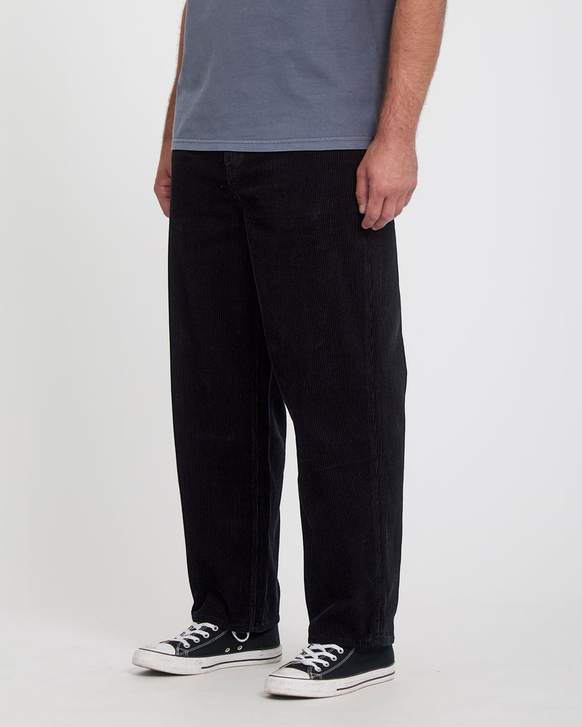 Billow Tapered Corduroy Trousers - Black