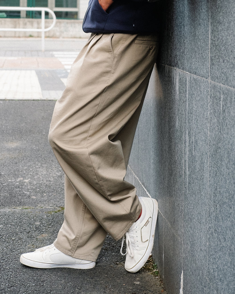 Holter Pleat Trousers - Khaki