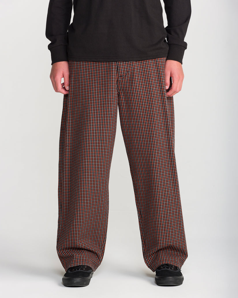 Billow Plaid Trousers - Patina Brown