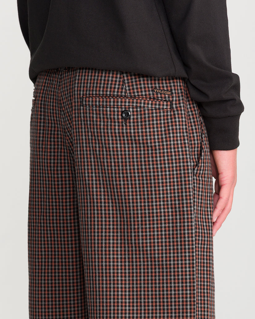 Billow Plaid Trousers - Patina Brown