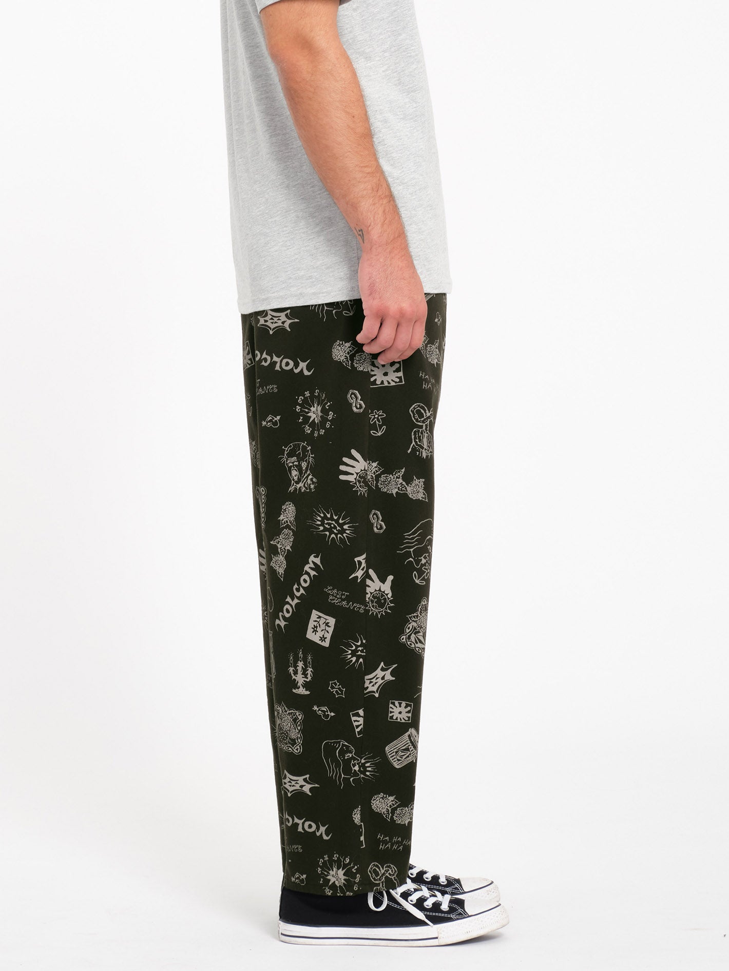Keutchi Elastic Waist Trousers - Black - Men - Volcom Europe Keutchi Elastic Waist Trousers - Black - Men - Volcom Europe
