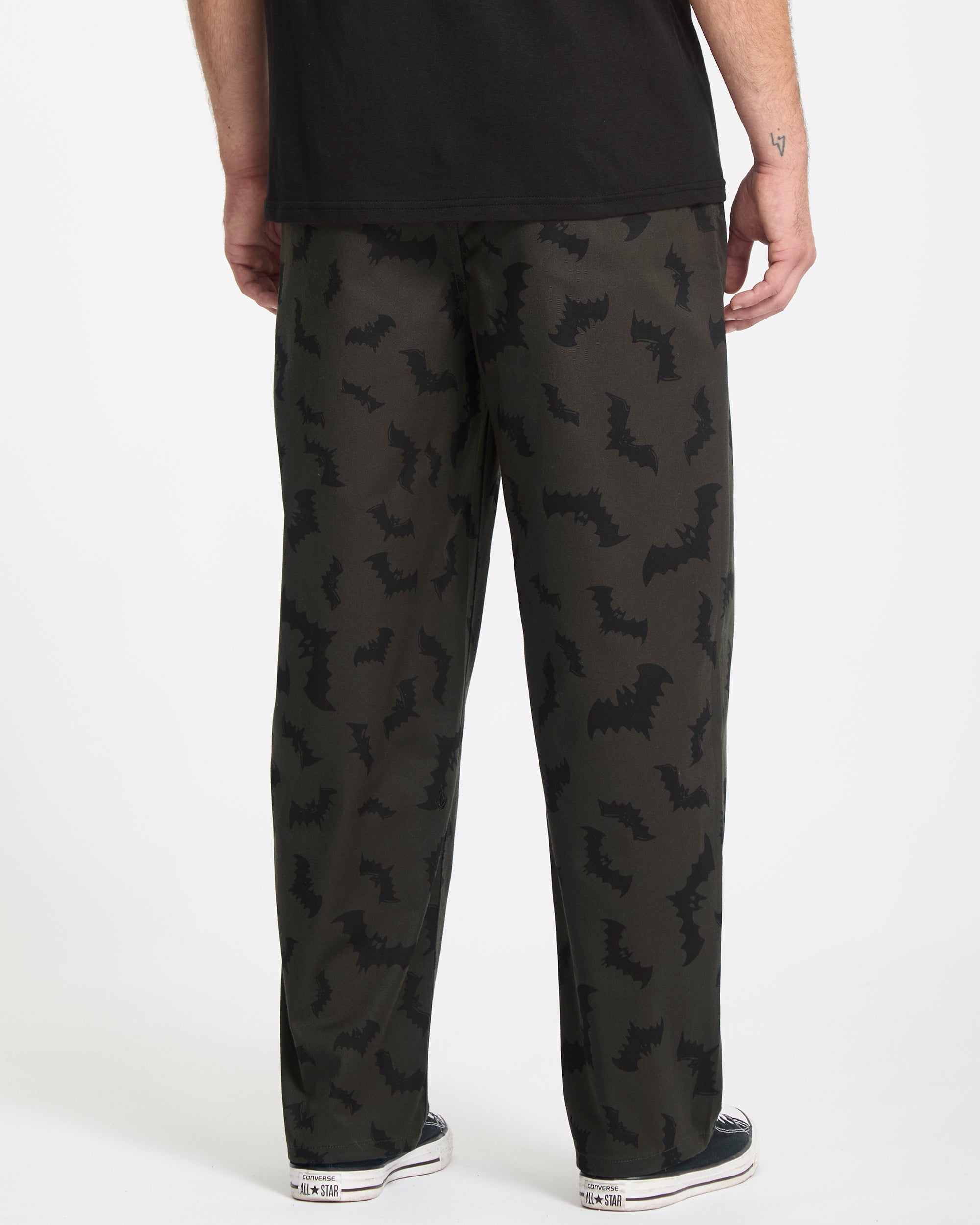 J.J. Villard Elasticated Waist Trousers - Rinsed Black - Men