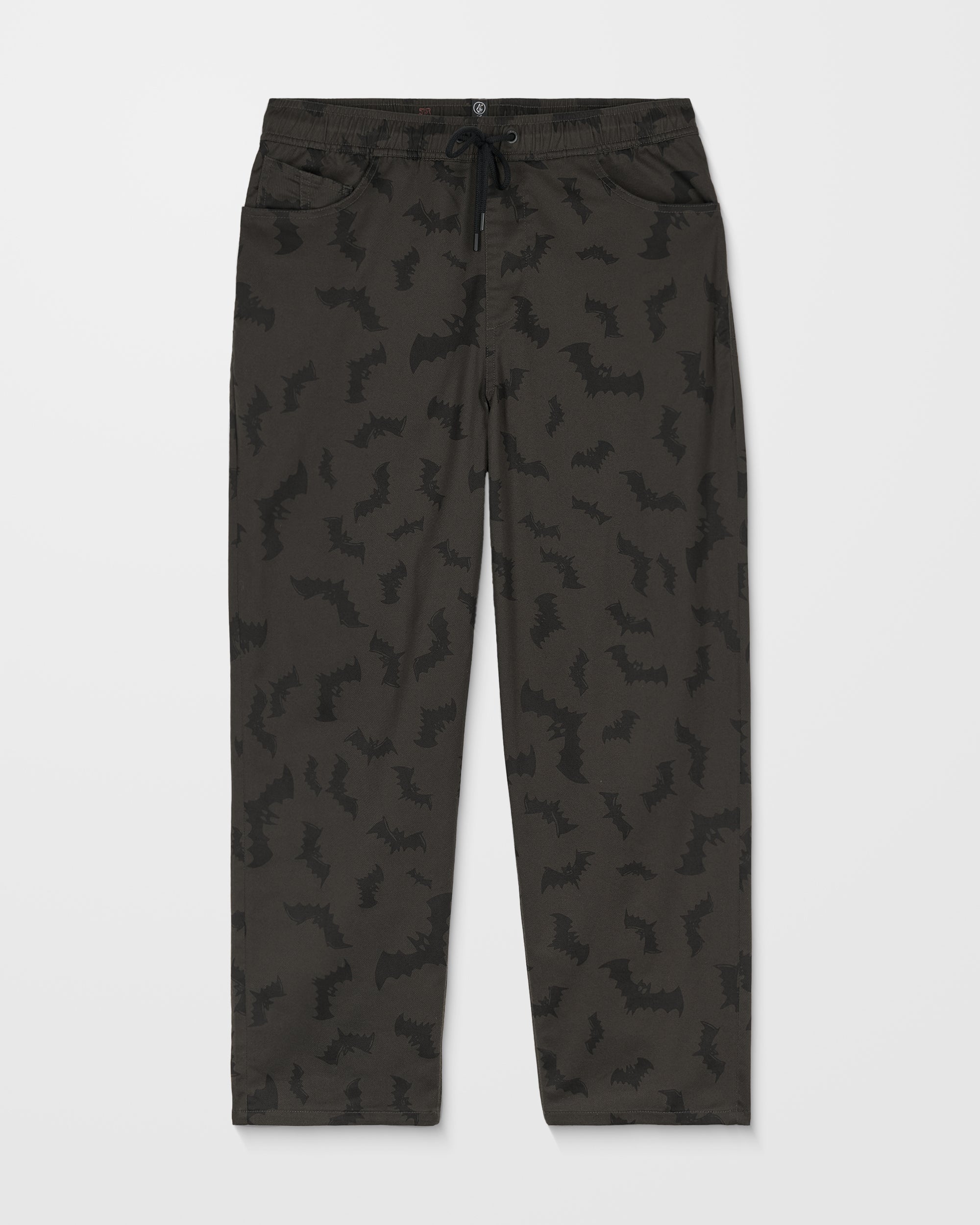 J.J. Villard Elasticated Waist Trousers - Rinsed Black - Men