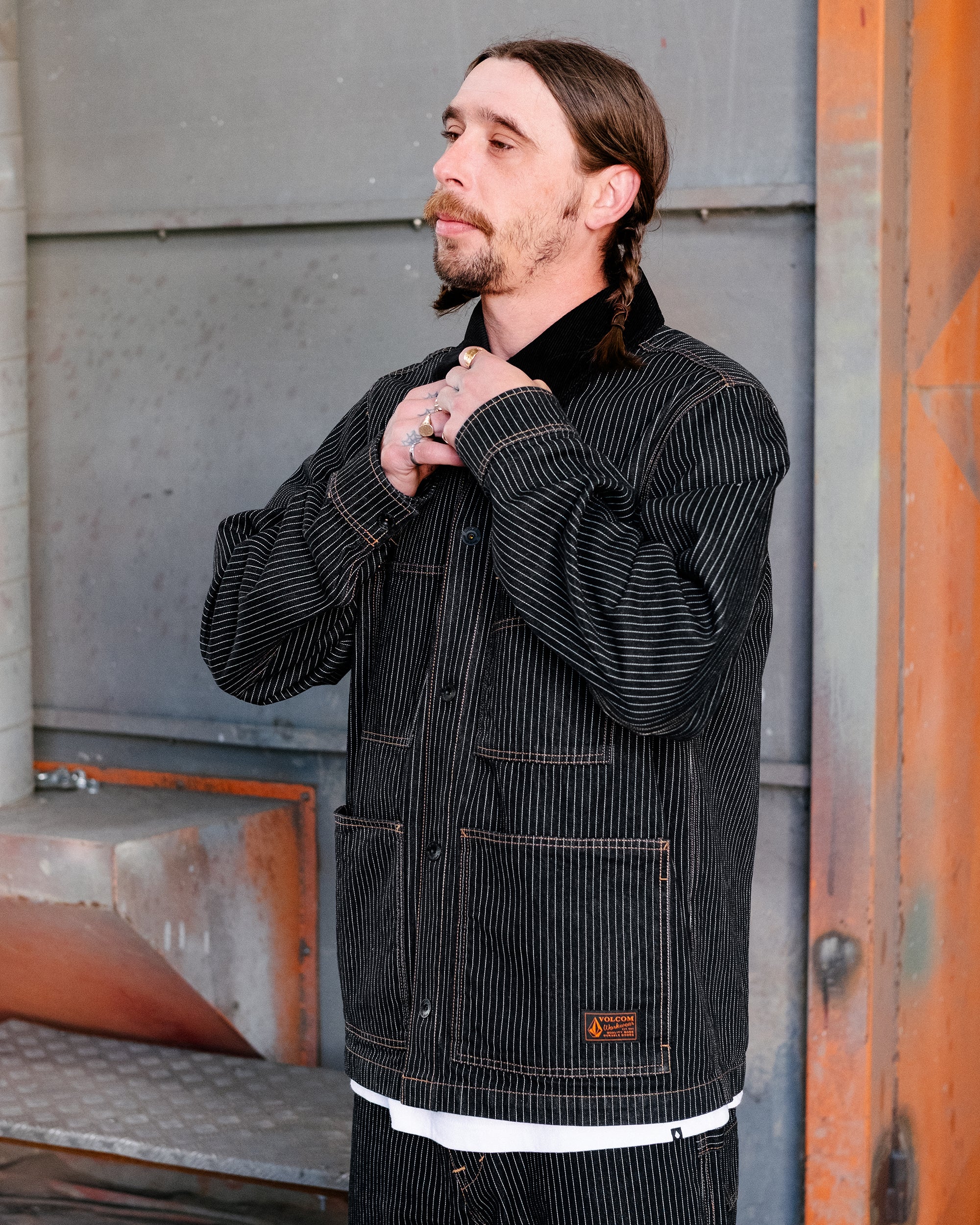 Work Dialed Jacket - Black Stripe - Men - Volcom EU – Volcom Europe