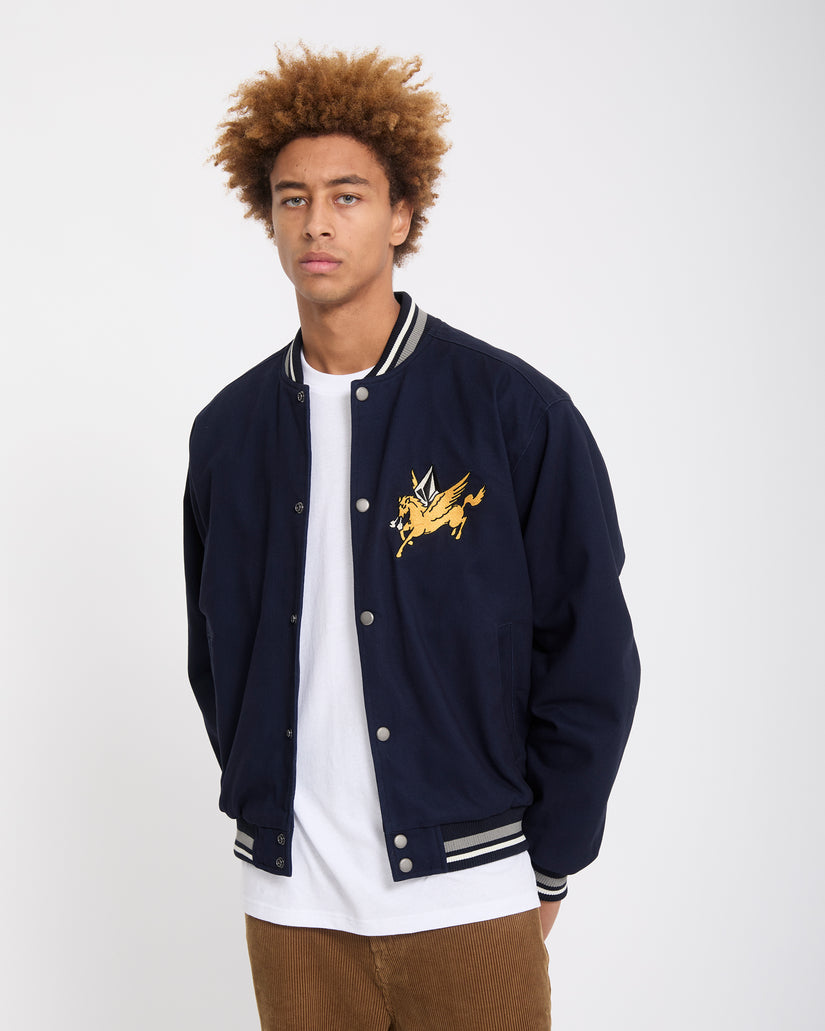 Flying Machines Bomber Jacket - Navy