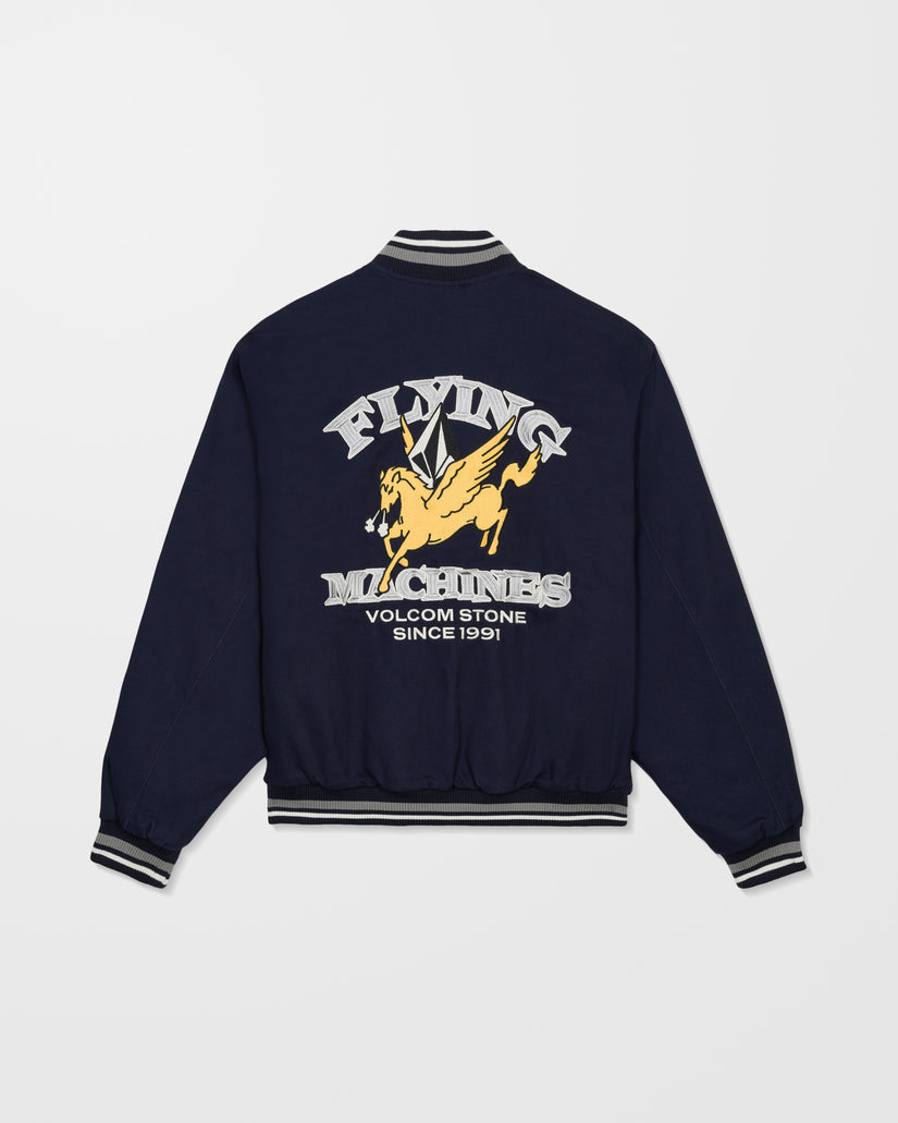 Flying Machines Bomber Jacket - Navy
