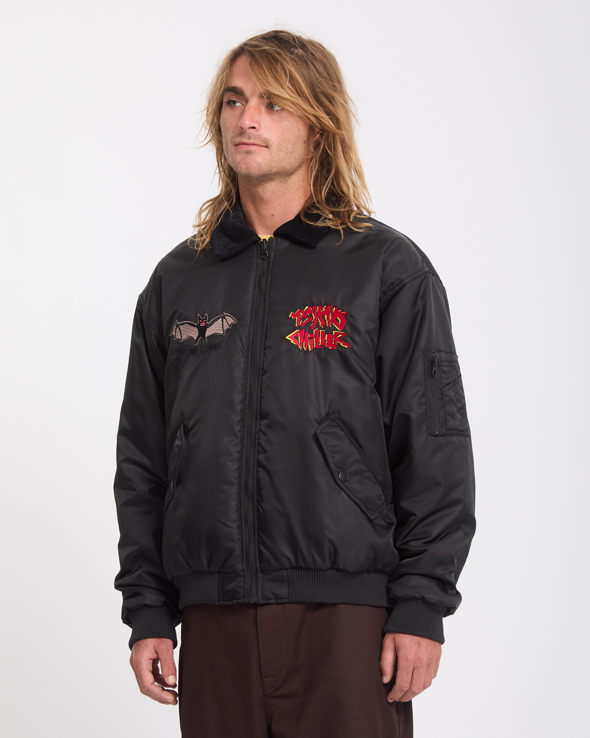 Ozzy Reversible Bomber Jacket - Black - Men - Volcom EU – Volcom