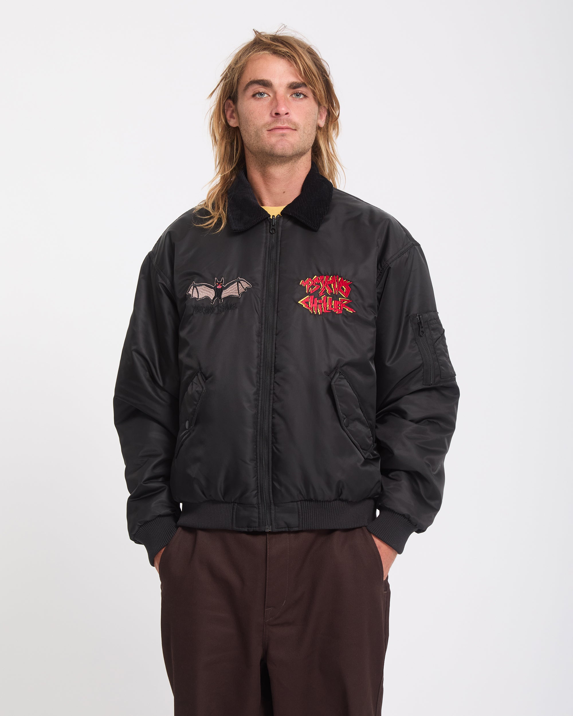 AD2003 田中オム　reversible short jacket M Ozzy Reversible Bomber Jacket - Black - Men - Volcom EU – Volcom