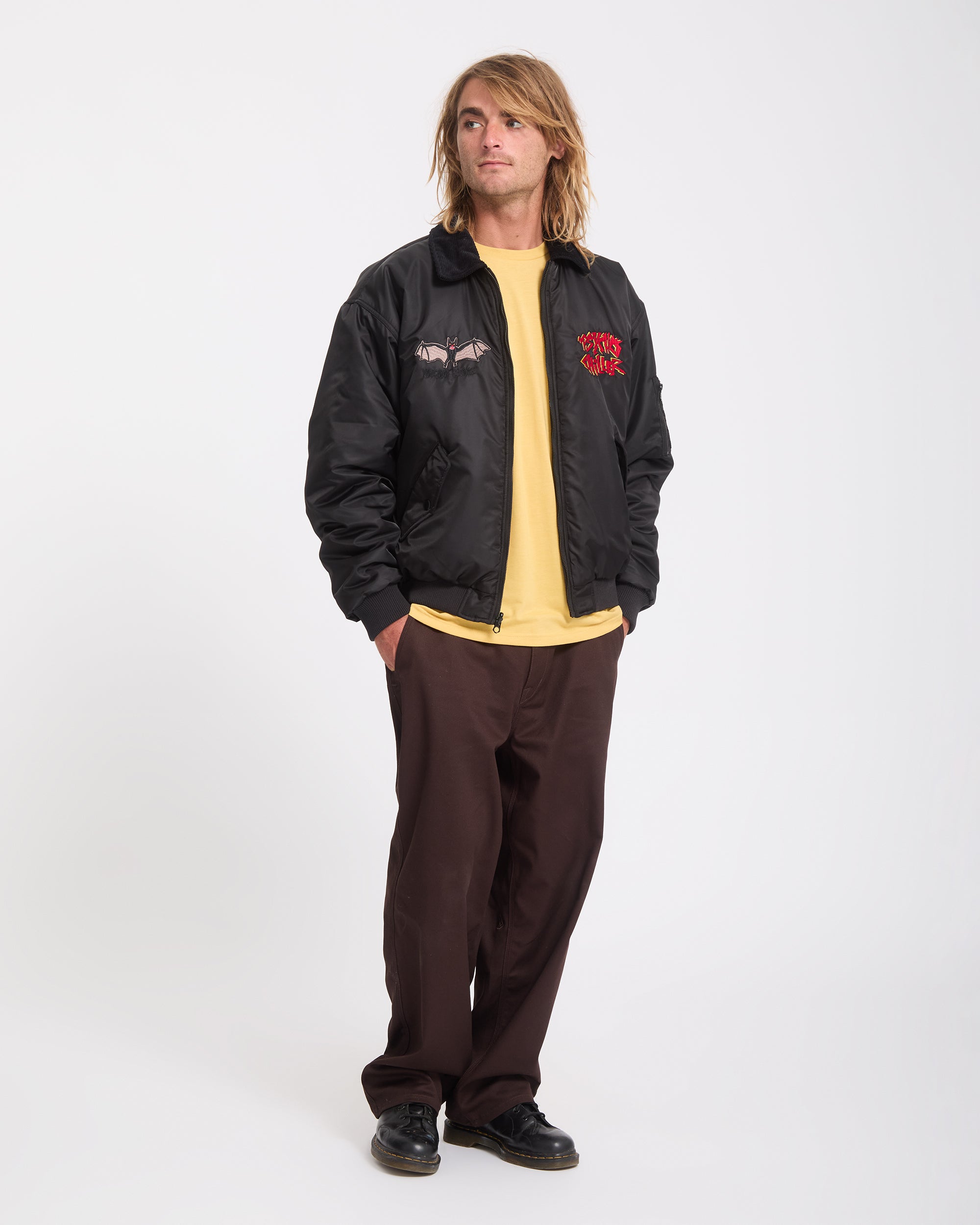 Ozzy Reversible Bomber Jacket - Black - Men - Volcom EU – Volcom