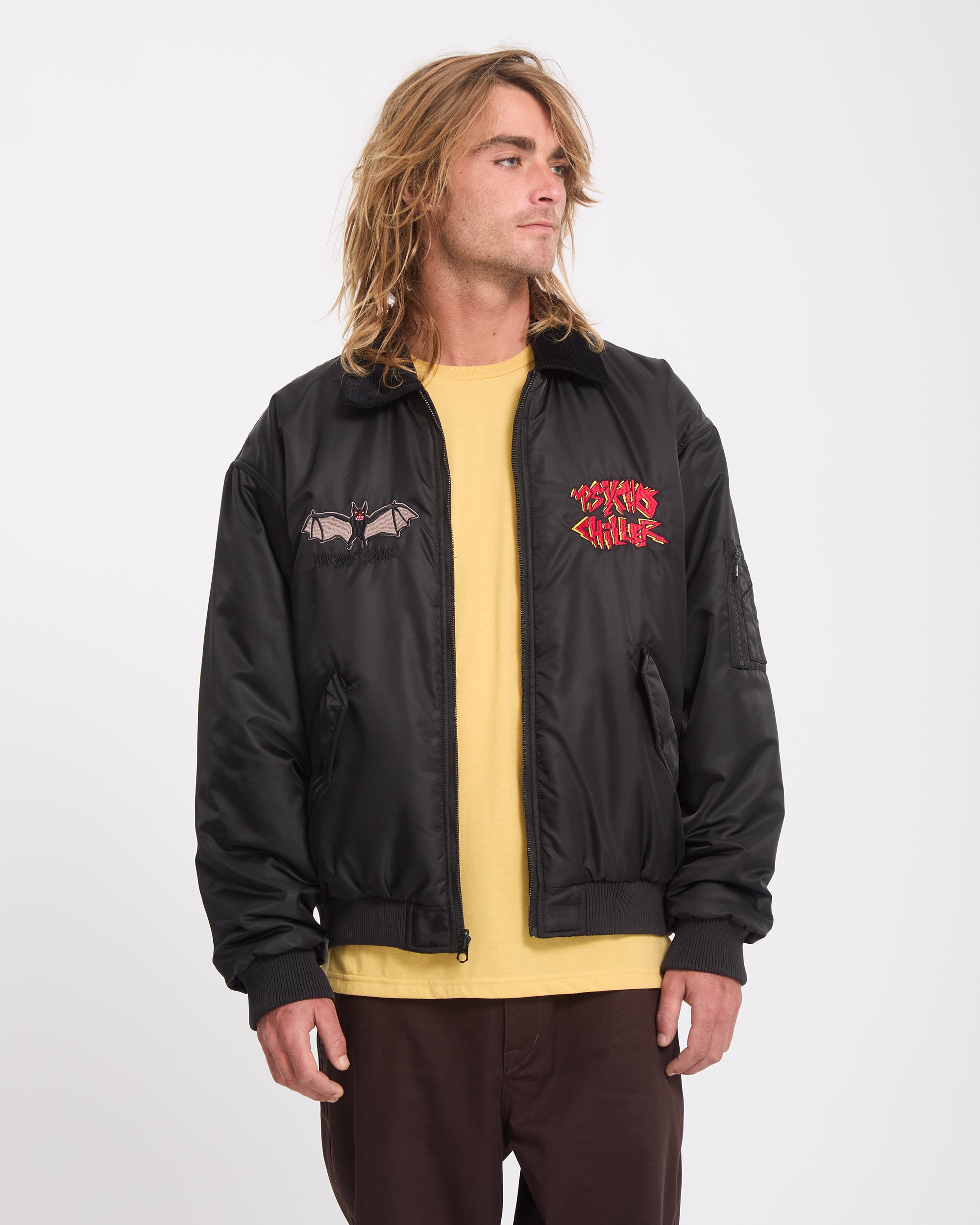 Ozzy Reversible Bomber Jacket - Black - Men - Volcom EU – Volcom