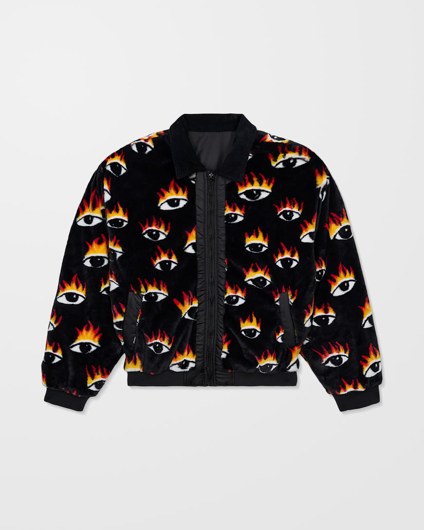 Ozzy Reversible Bomber Jacket - Black
