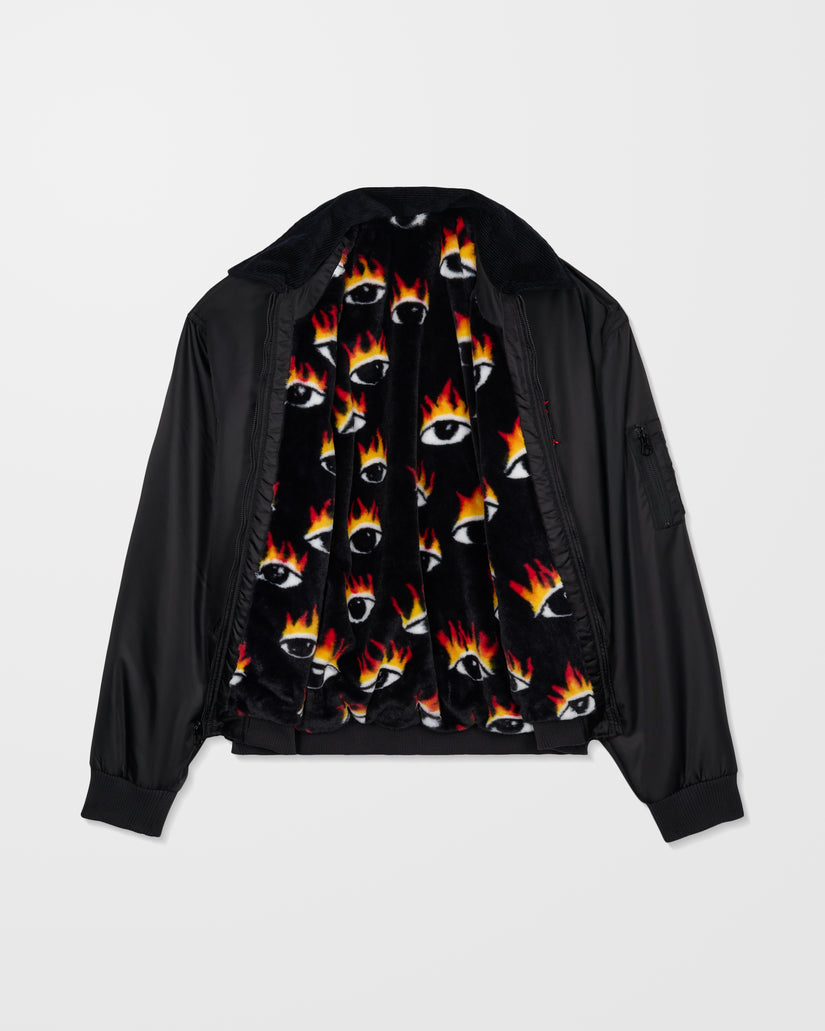 Ozzy Reversible Bomber Jacket - Black