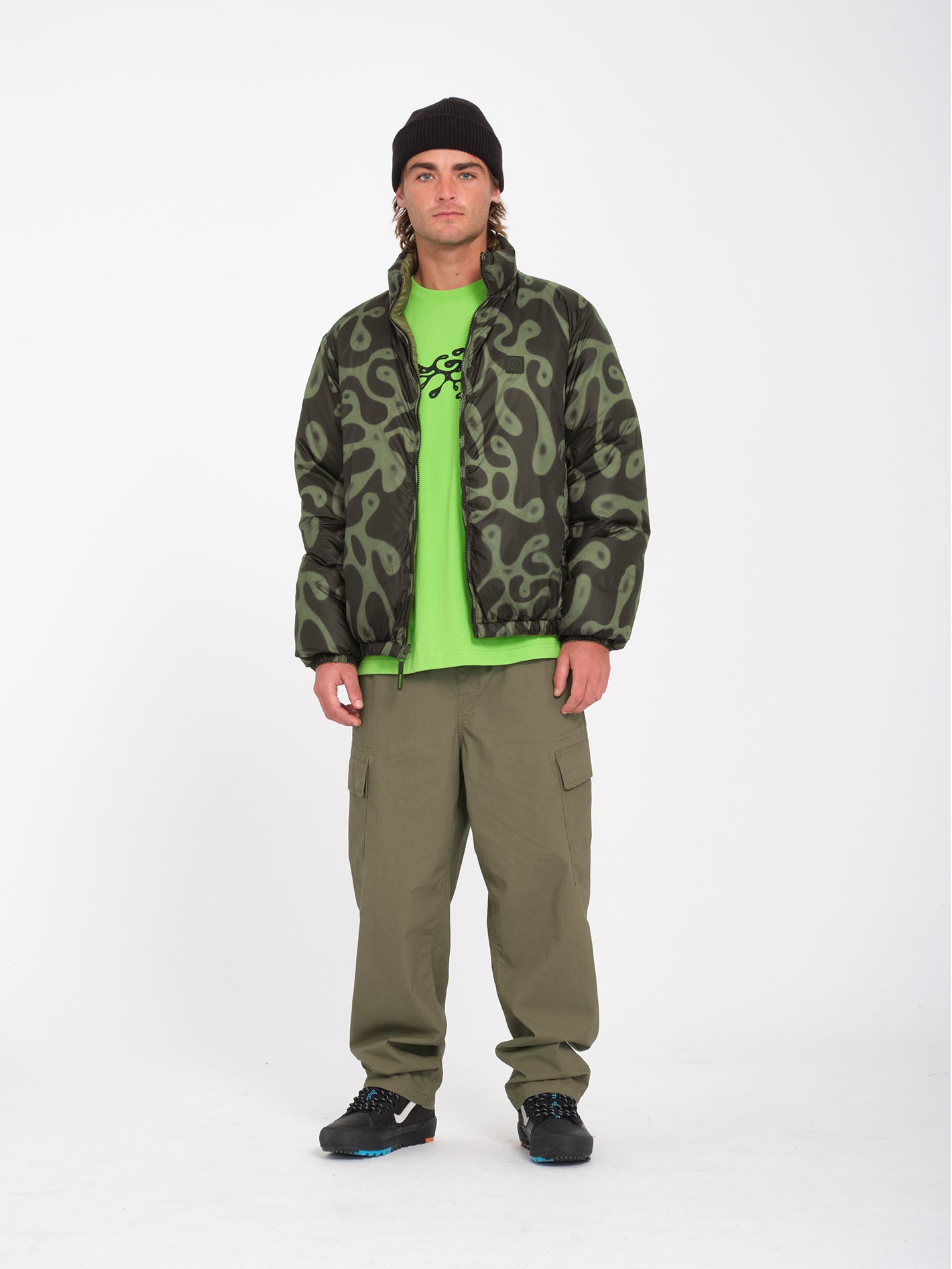 Zephyr Wallstone Jacket (Reversible) - Wintermoss - Men - Volcom