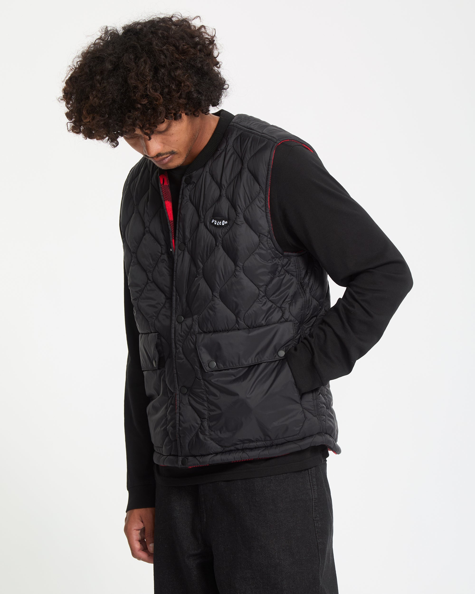 Bowered Reversible Vest - Lifeguard Red - Men - Volcom EU – Volcom